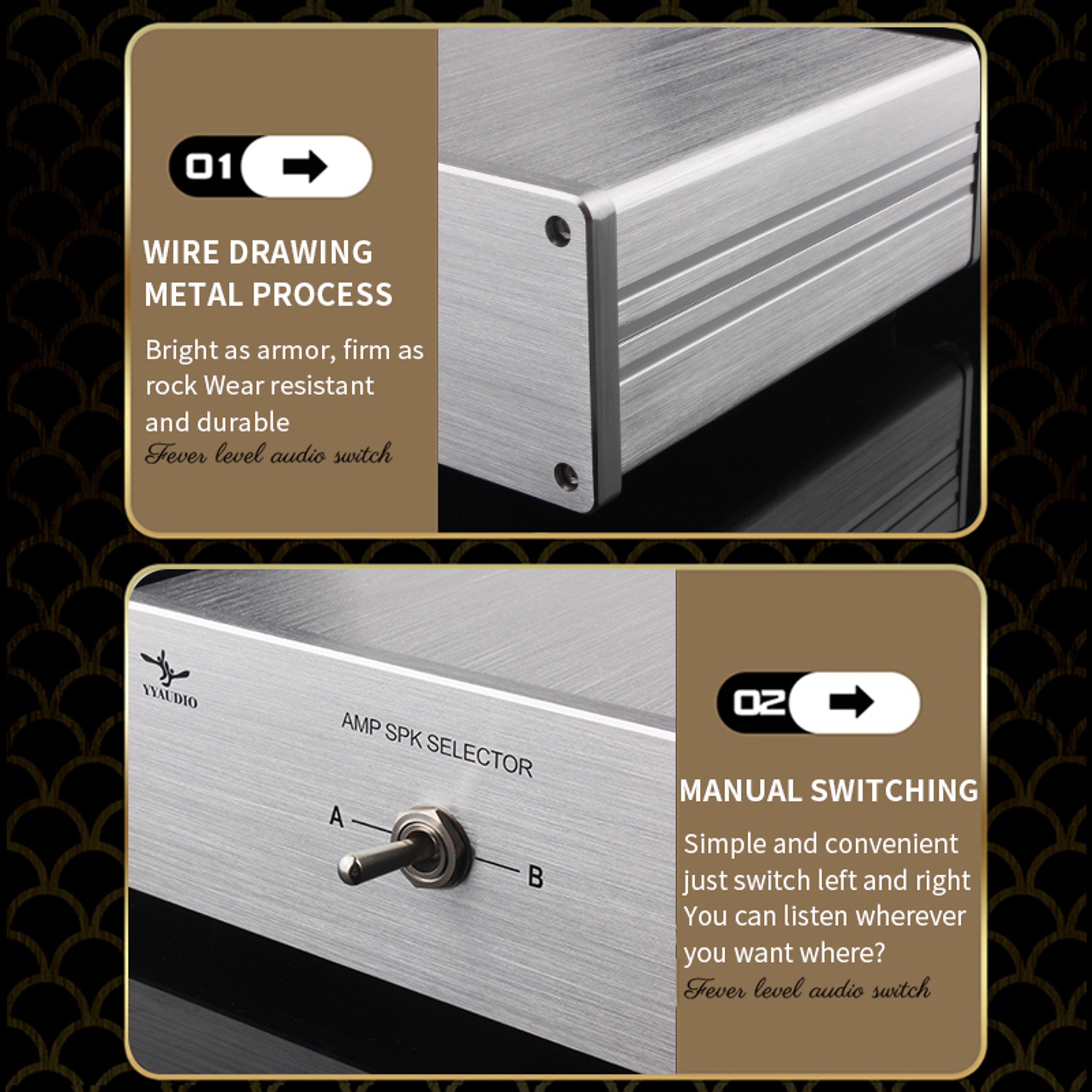 Out Audio Switcher With GldPlated Terminals For Home Theater Systems 2