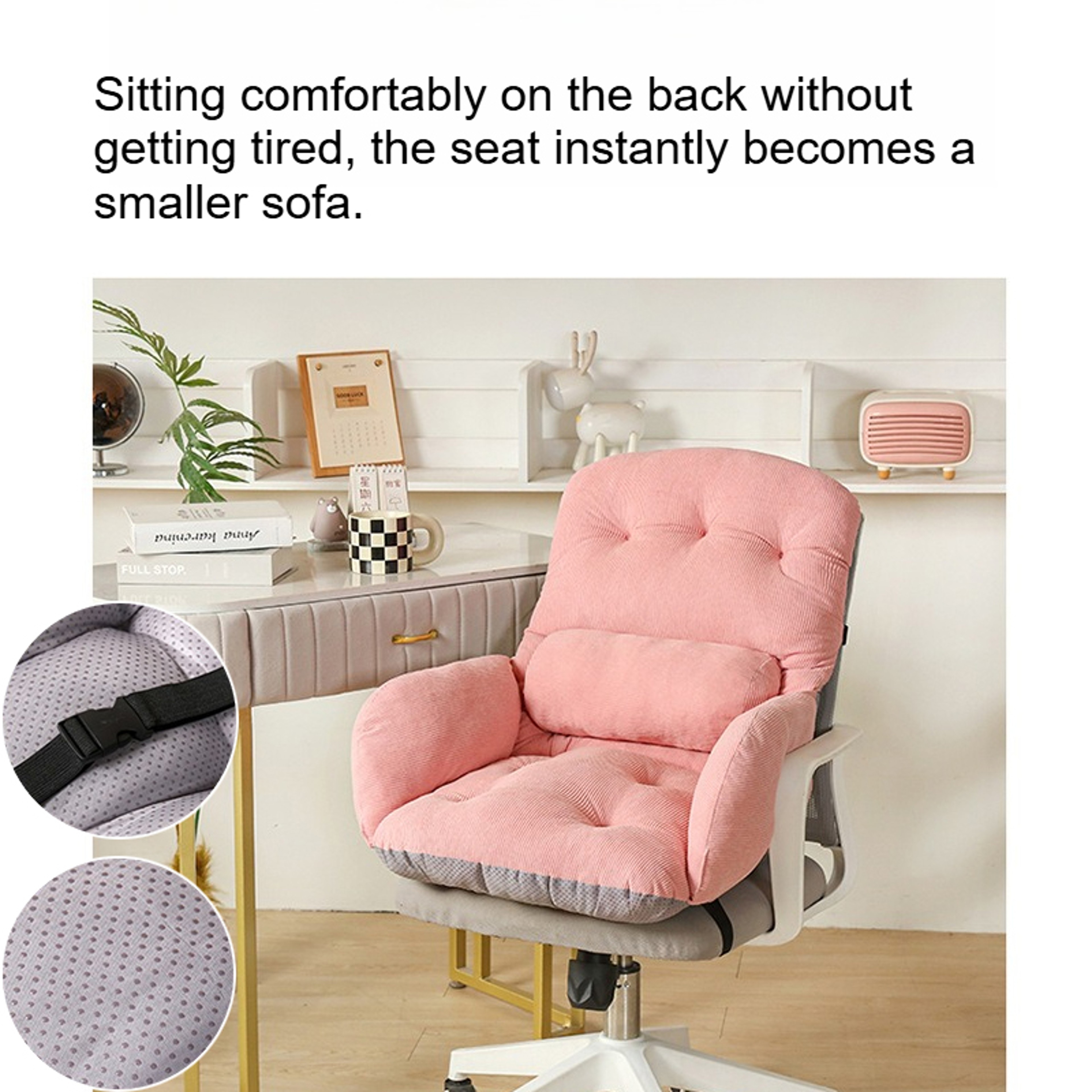 Ergonomic Office Chair Cushion with Memory Foam Backrest and Lumbar Support – view 4