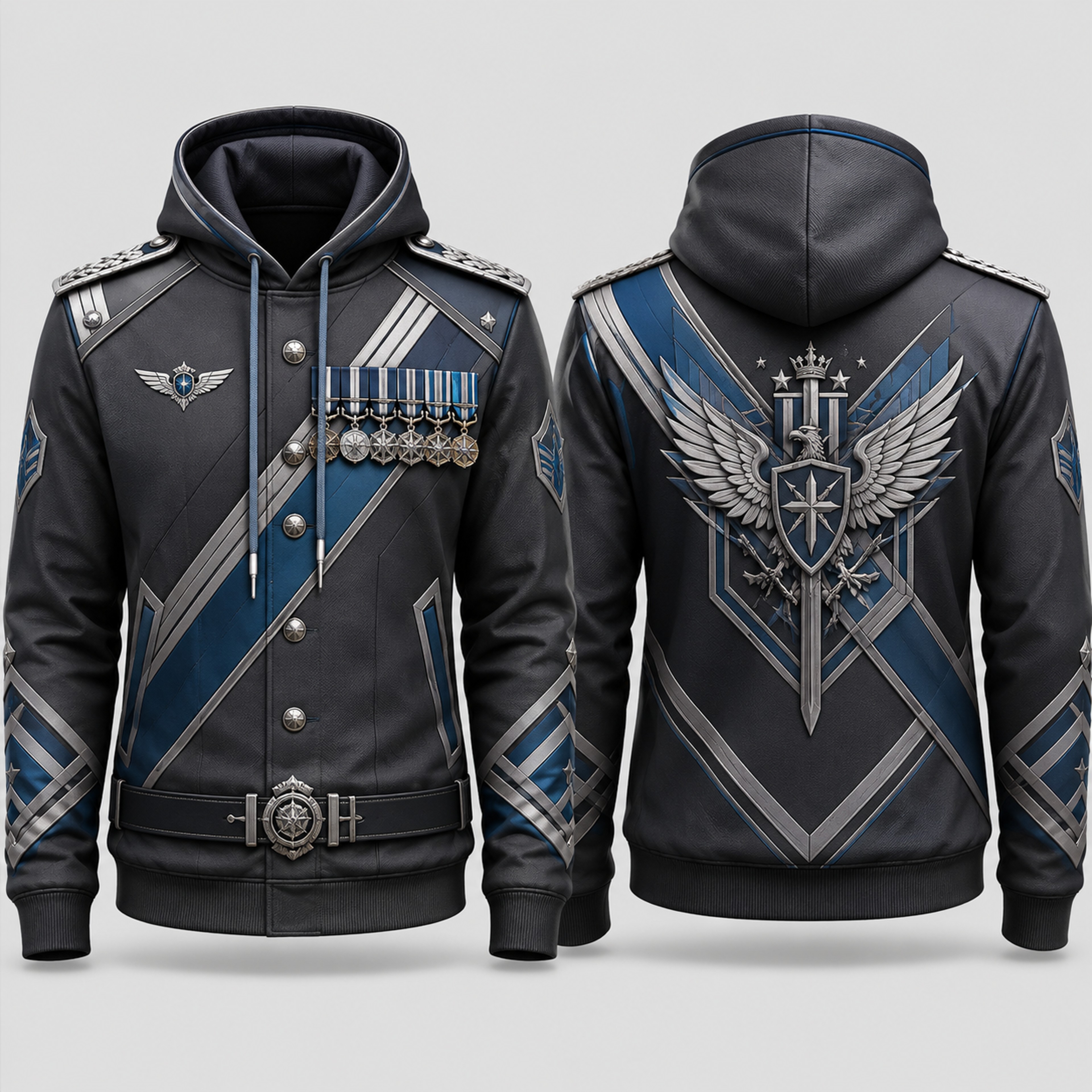 Red Ceremonial Guard 3D Print Hooded Sweatshirt Unisex Cosplay Streetwear – view 6