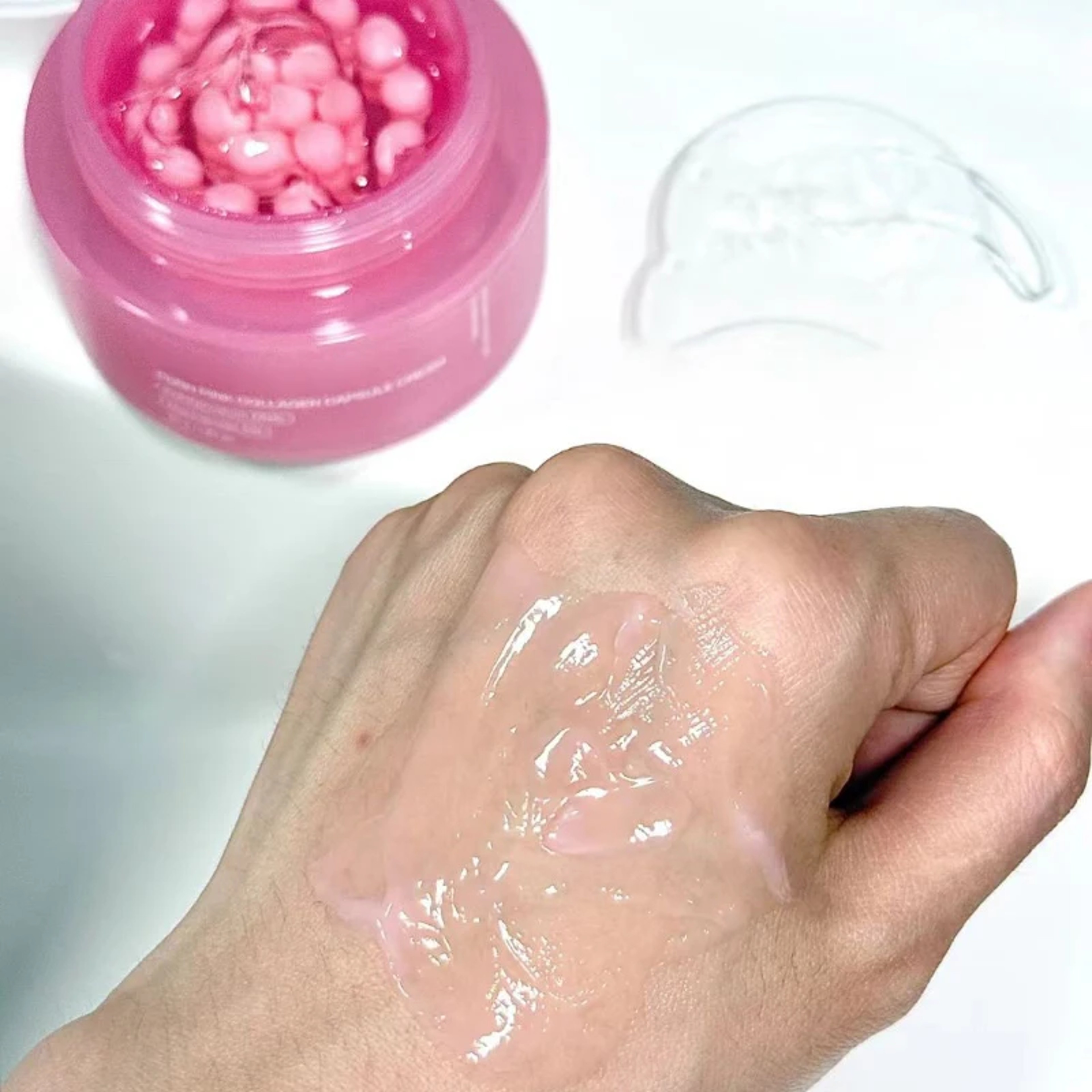 Pink Collagen Capsule Face Cream With Niacinamide For Hydration And Uneven Skin Tone 3