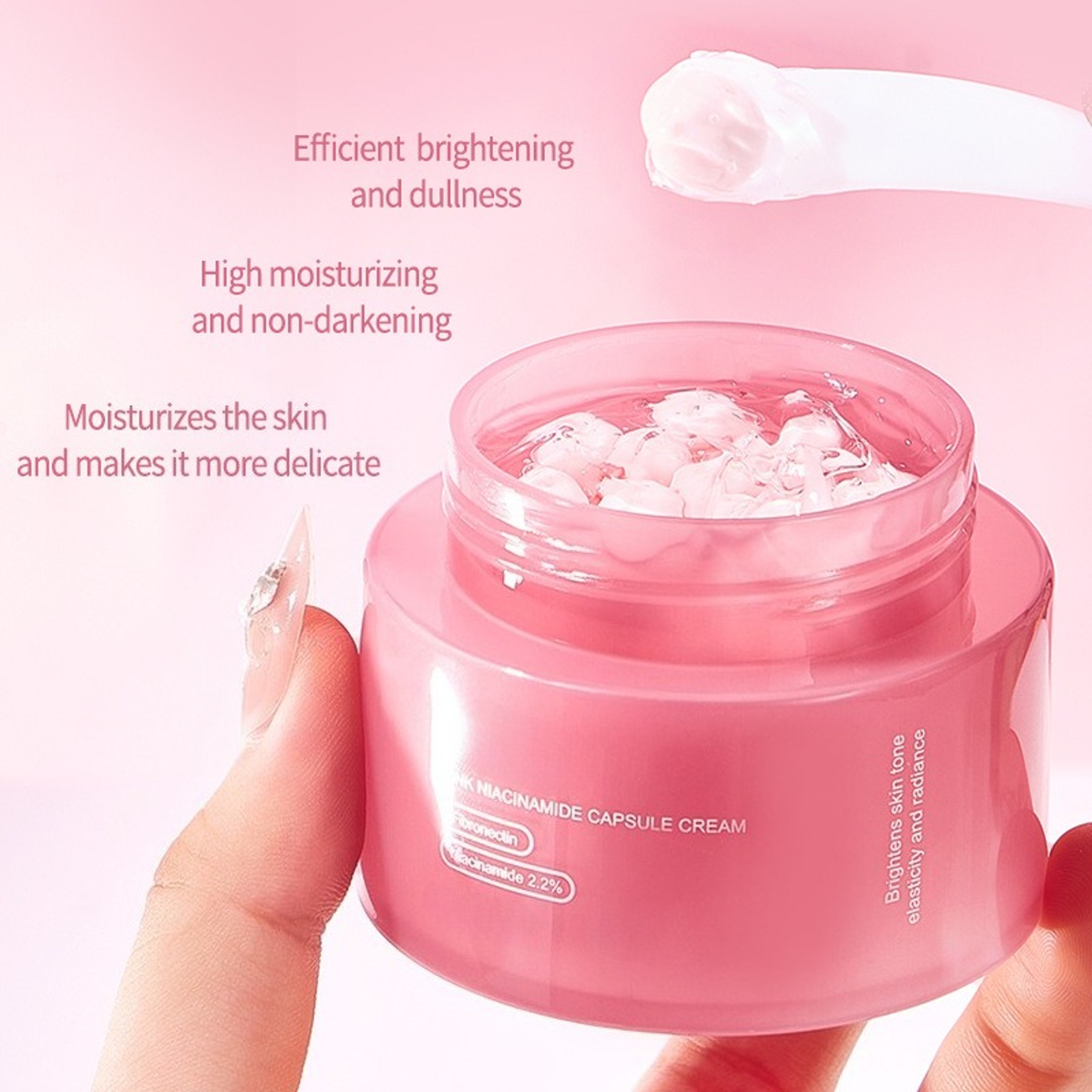 Pink Collagen Capsule Face Cream With Niacinamide For Hydration And Uneven Skin Tone 1