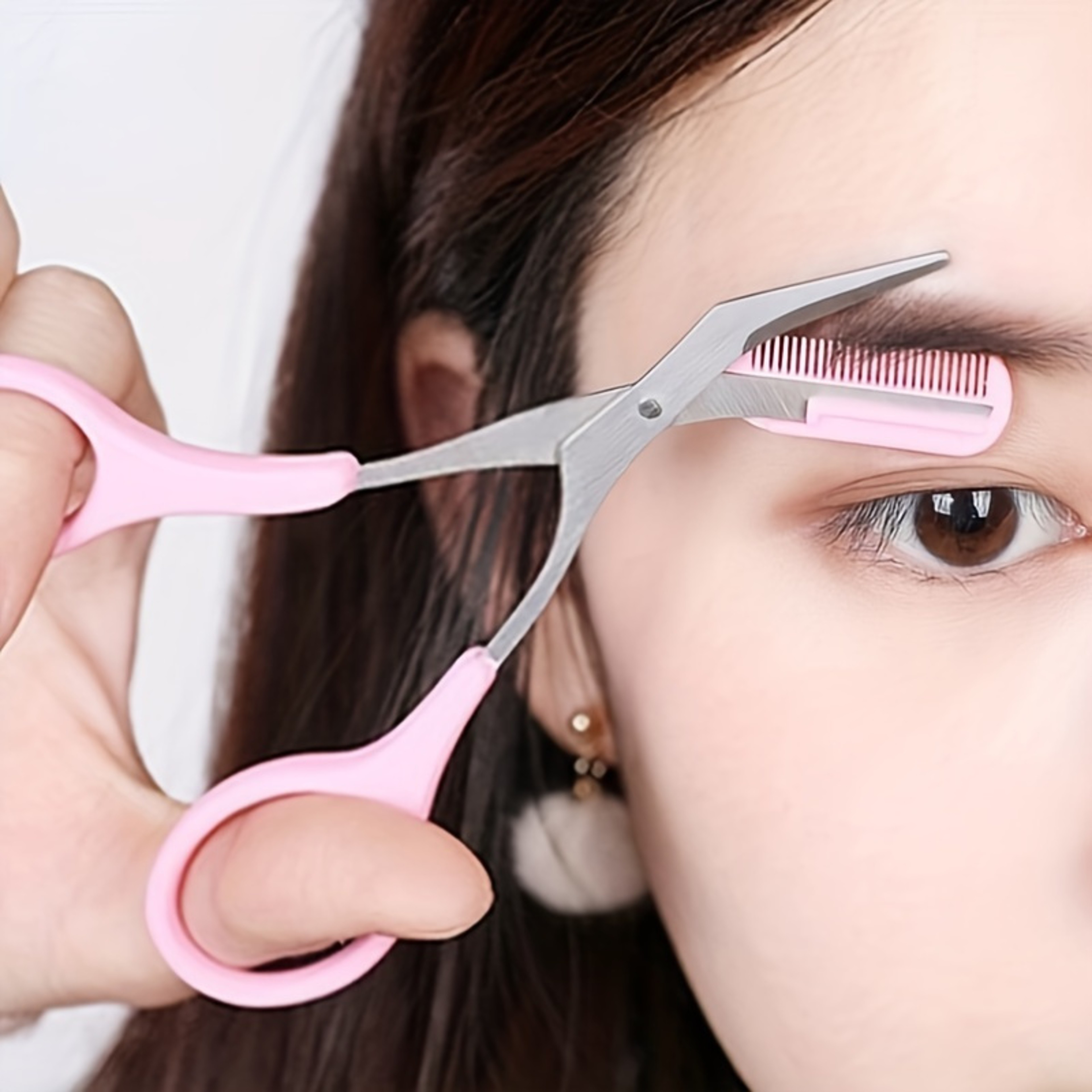 Eyebrow Trimmer Set with Curved Razor and Comb Scissors for Easy Brow Shaping – view 5