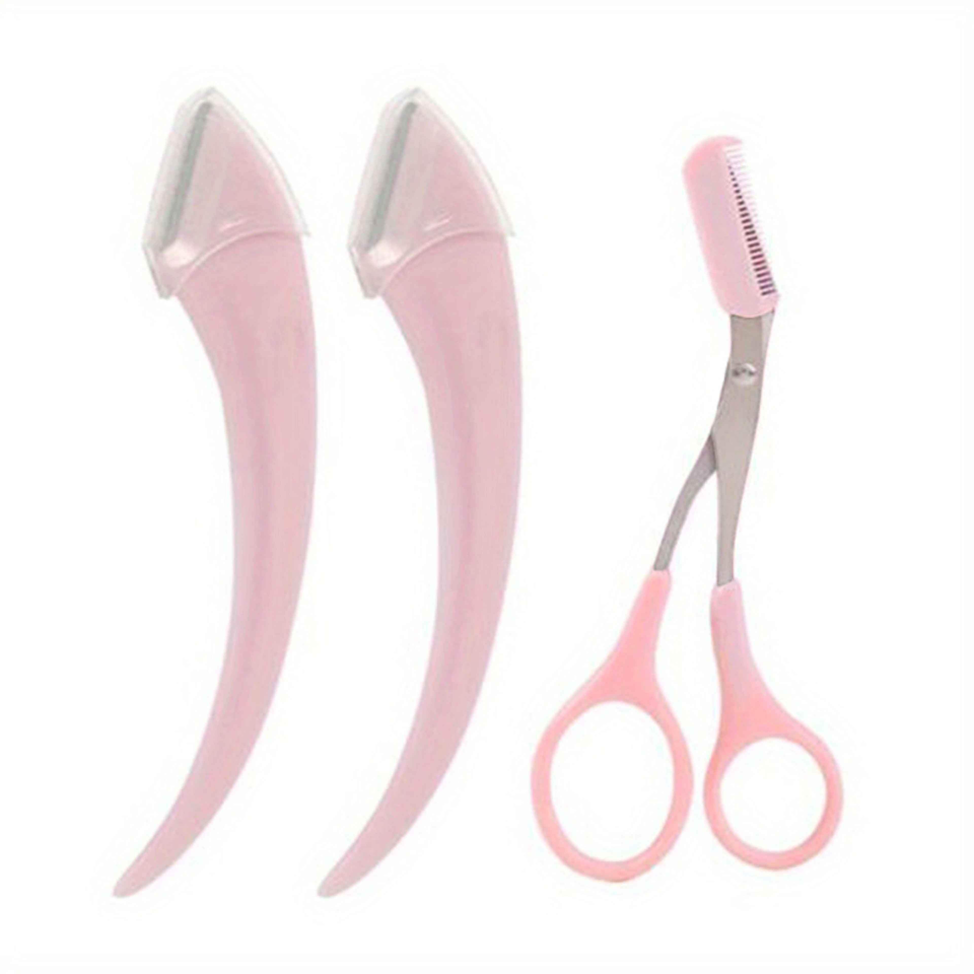 Eyebrow Trimmer Set with Curved Razor and Comb Scissors for Easy Brow Shaping – view 8