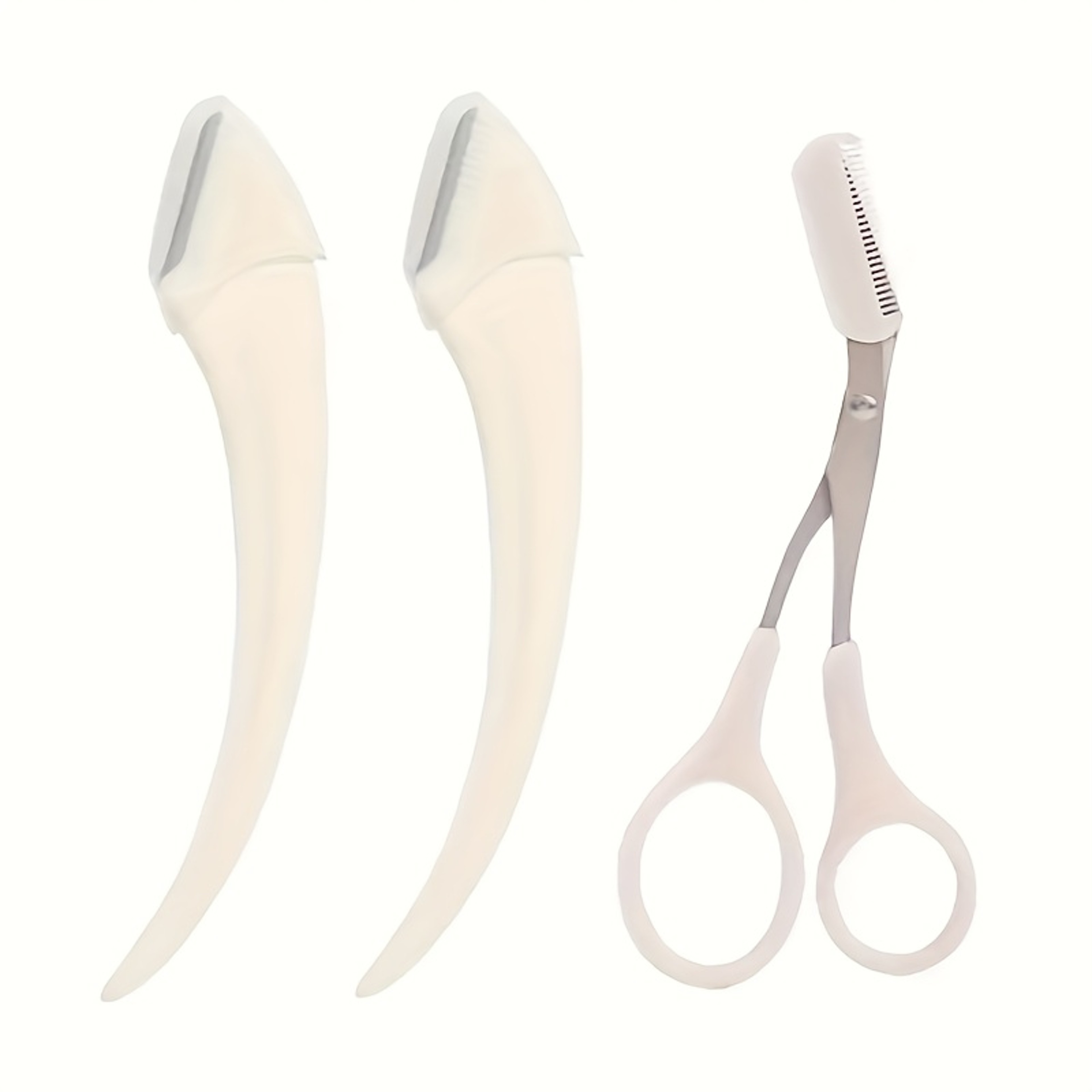 Eyebrow Trimmer Set with Curved Razor and Comb Scissors for Easy Brow Shaping – view 7
