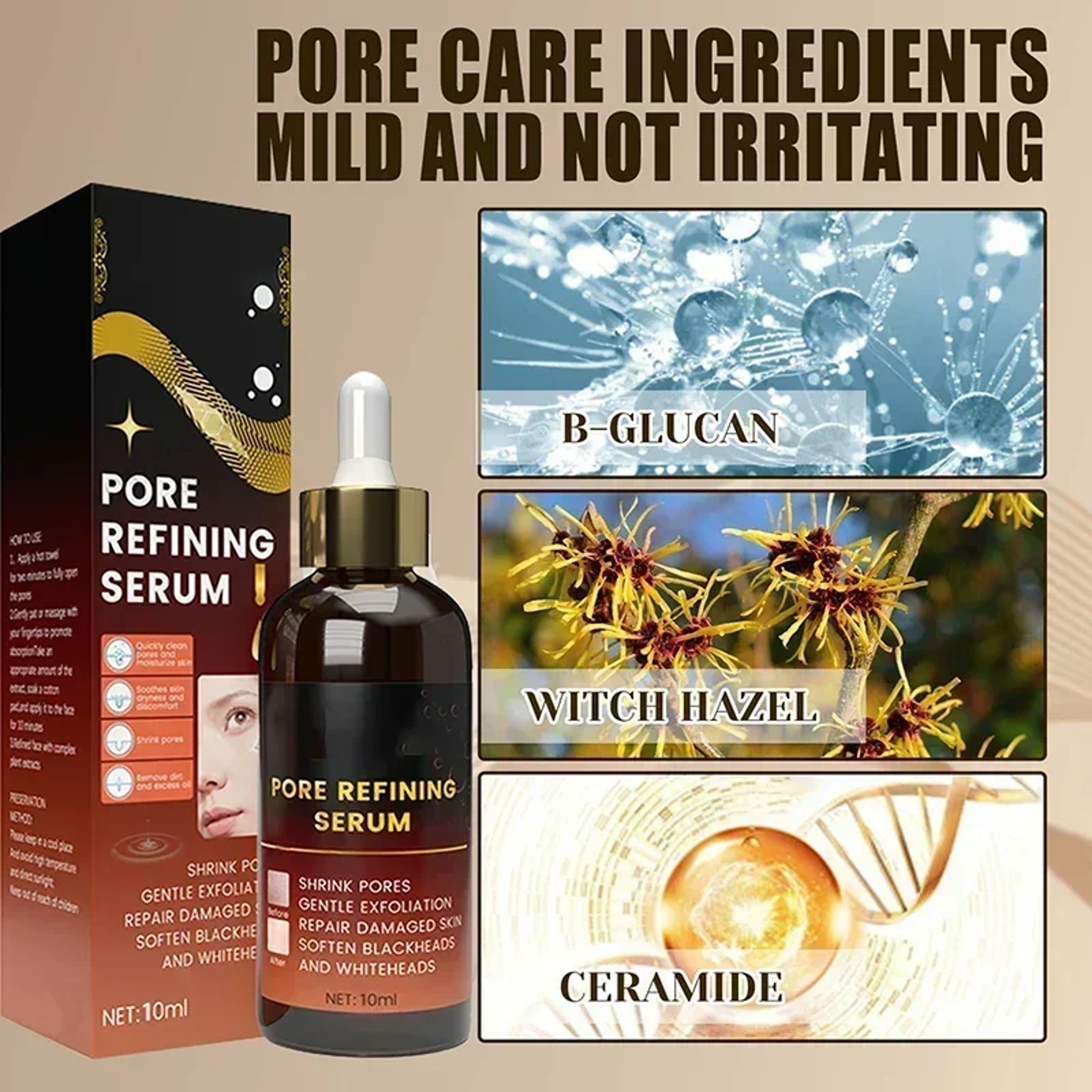 Pore Refining Face Serum For Blackheads And Oil Control With Moisturizing Care 4