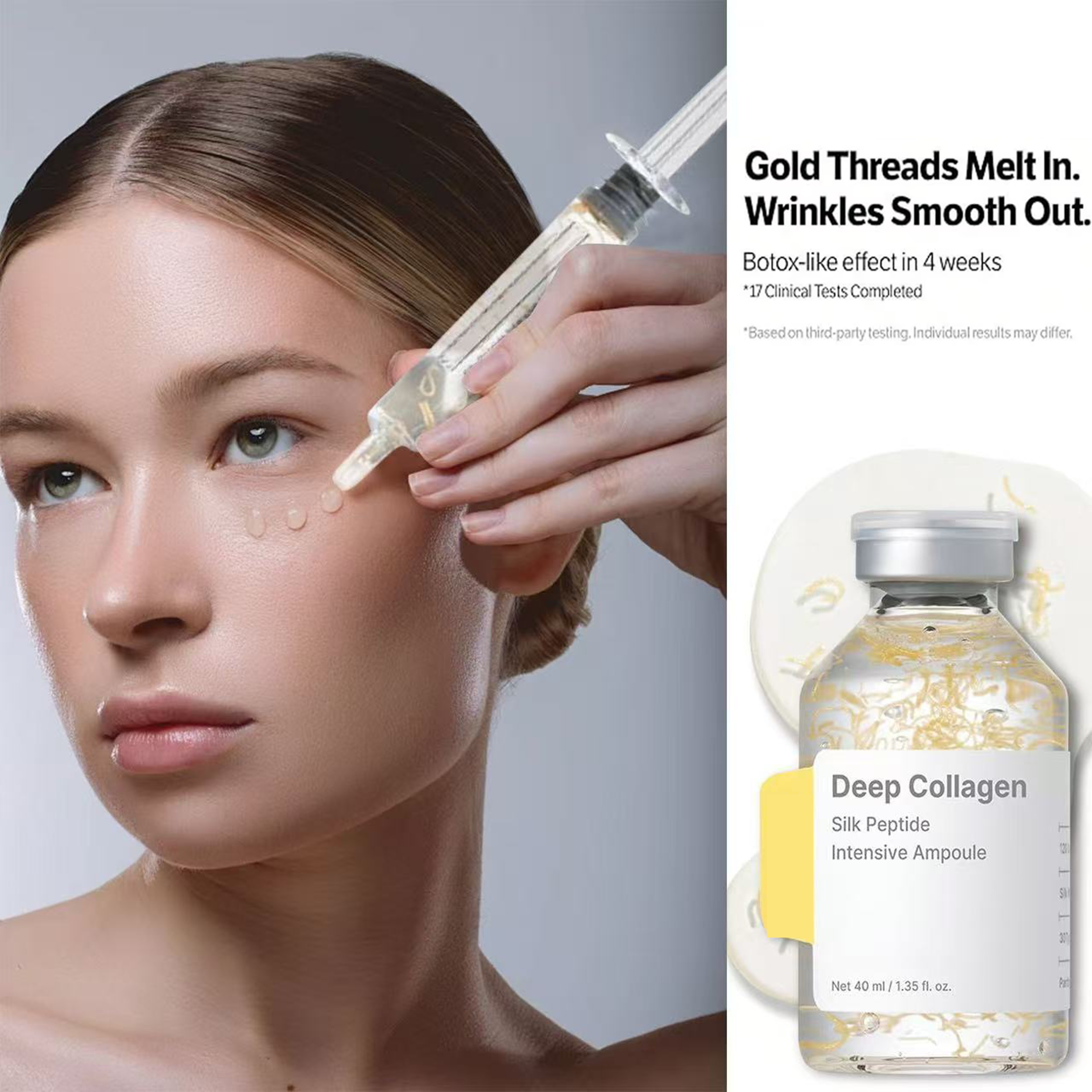 Silk Peptide AntiAging Face Serum With Collagen And Peptide Complex 5