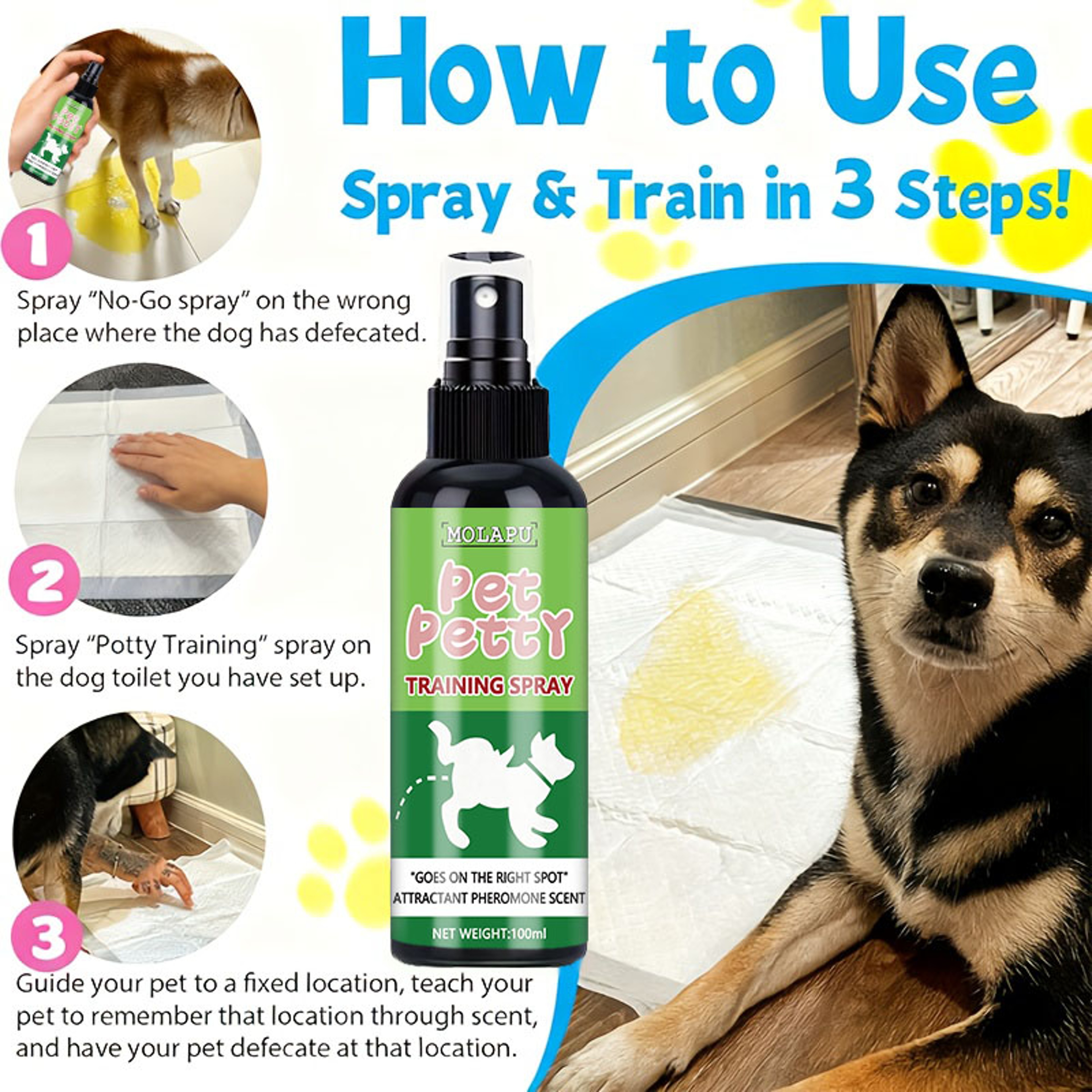 Pet Toilet Training Spray for Puppies and Kittens Indoor Potty Training Aid – view 5