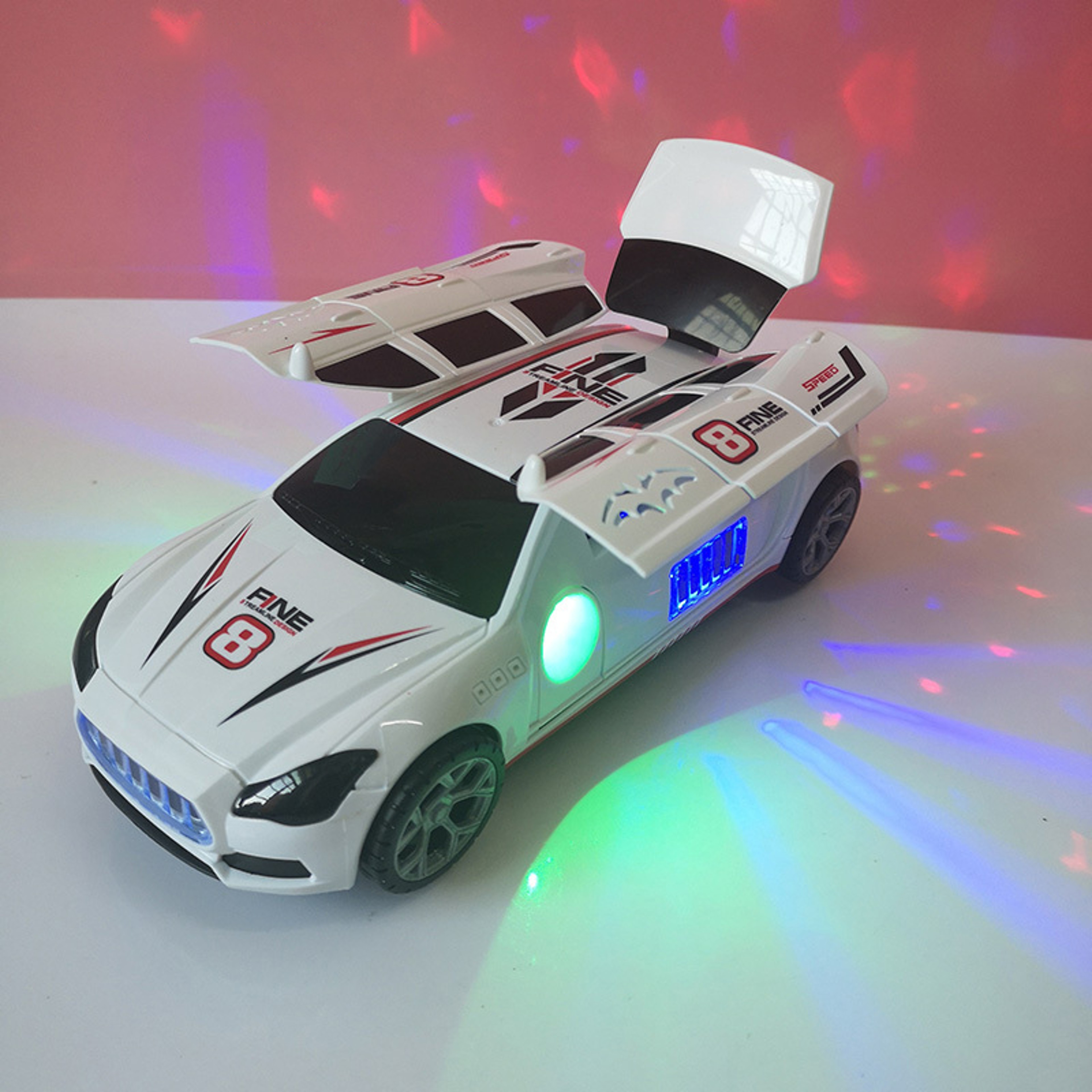 Electric Dancing Rotating Transforming Toy Car with Color Options – view 10