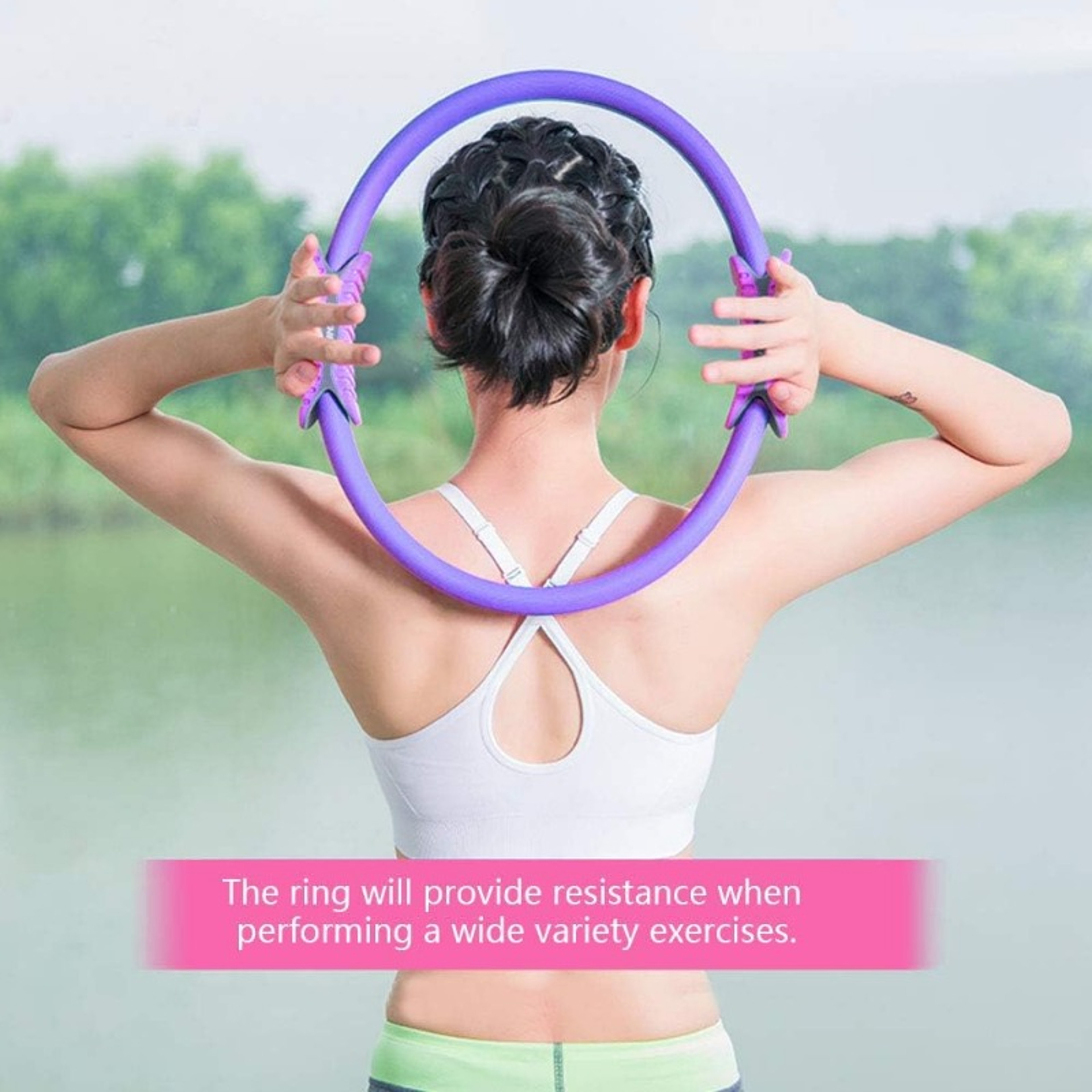 Pilates Ring Magic Circle With Dual Grip For Core Thigh  Pelvic Floor Home Workouts 7