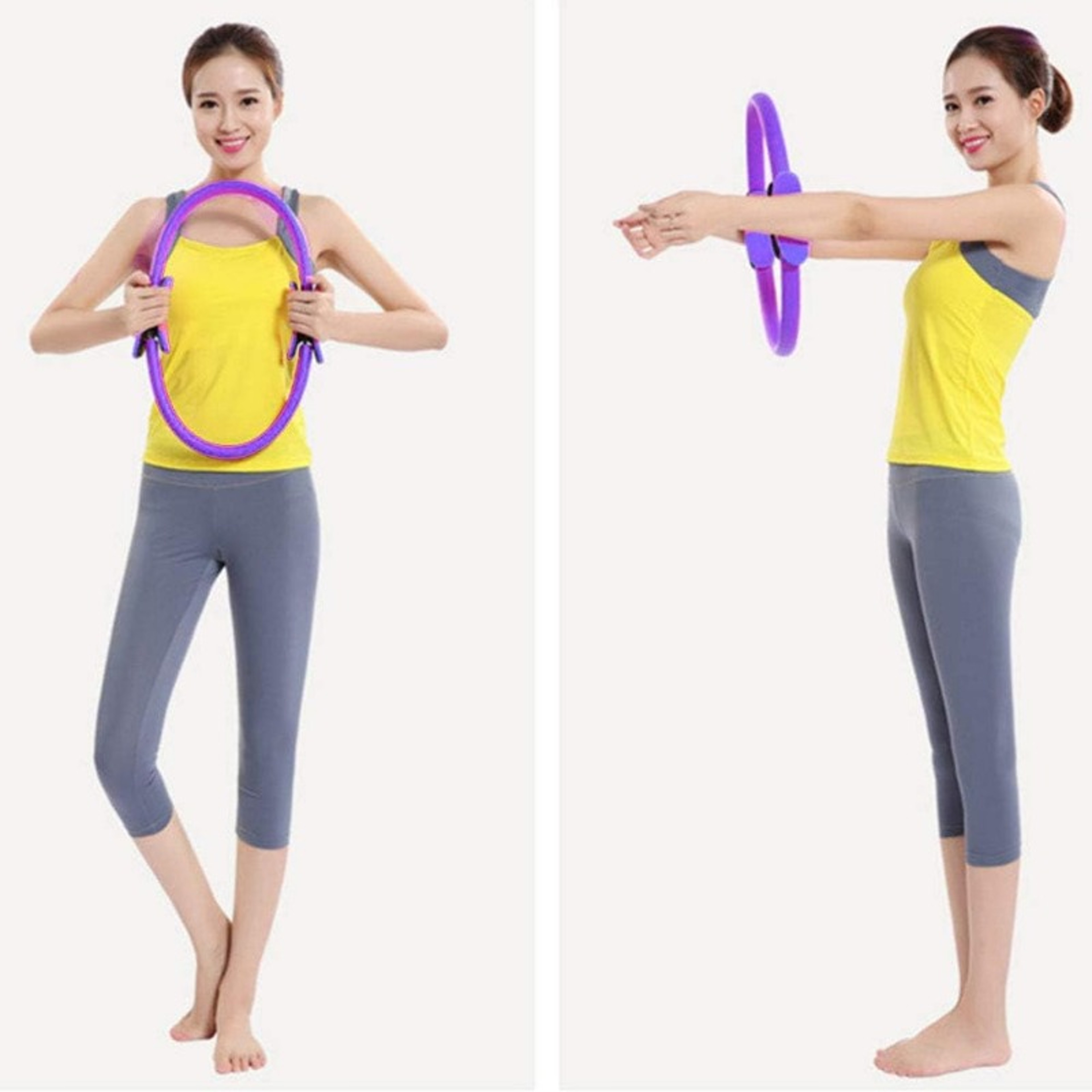 Pilates Ring Magic Circle With Dual Grip For Core Thigh  Pelvic Floor Home Workouts 8