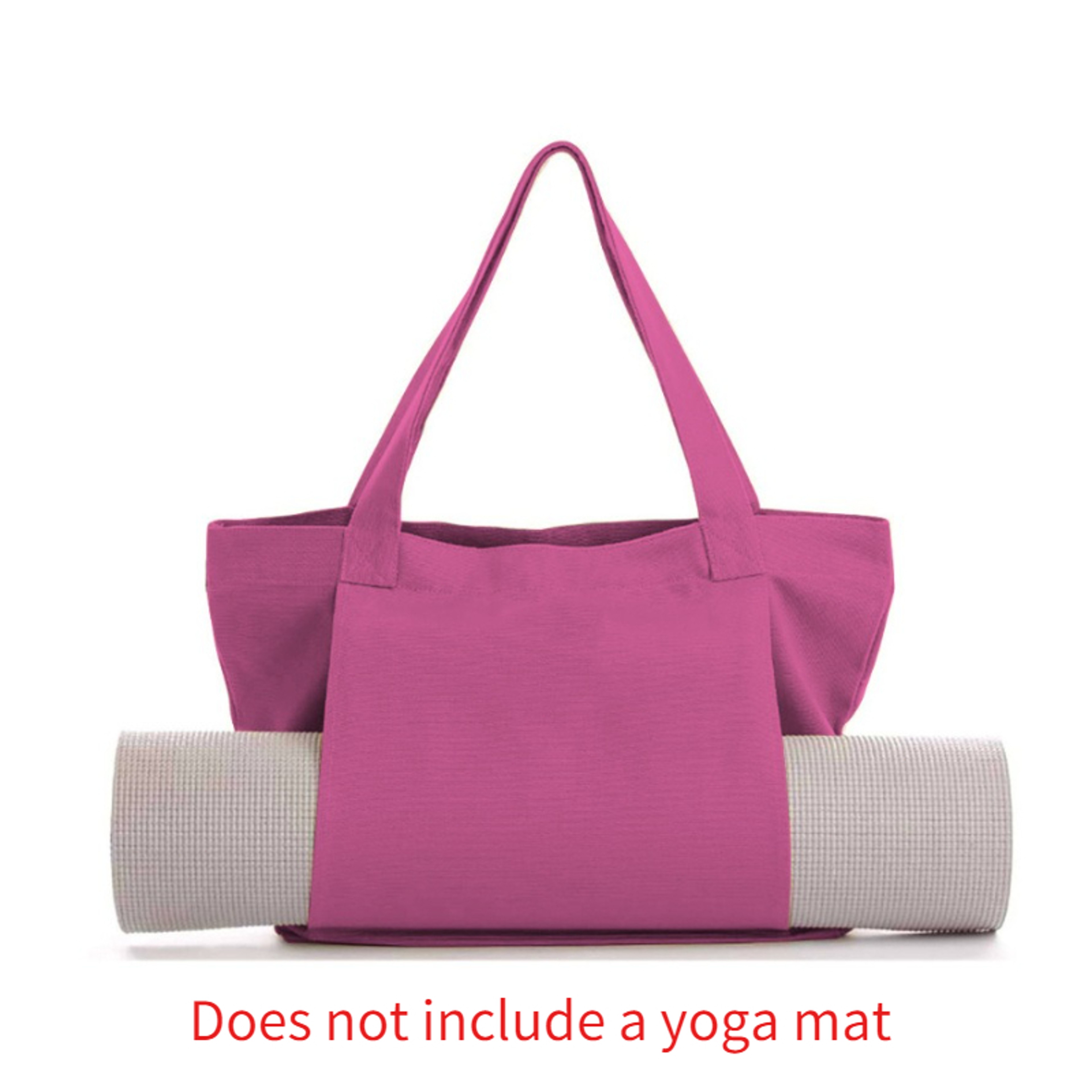 Portable Canvas Yoga Mat Bag Large Capacity Yoga Mat Carrier With Adjustable Shoulder Strap 2