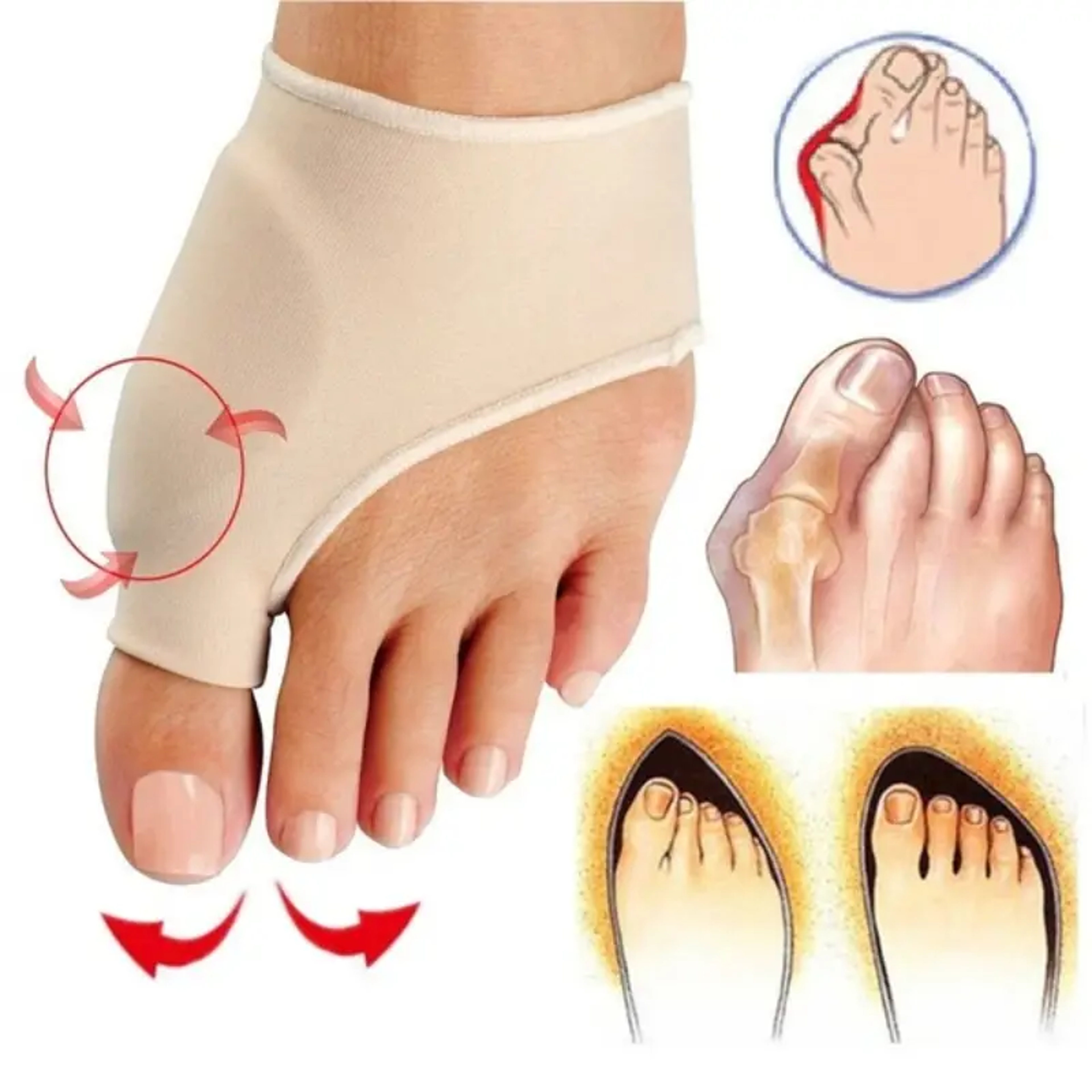 Bunion Corrector Toe Separator Set For Hallux Valgus Foot Pain Relief 1