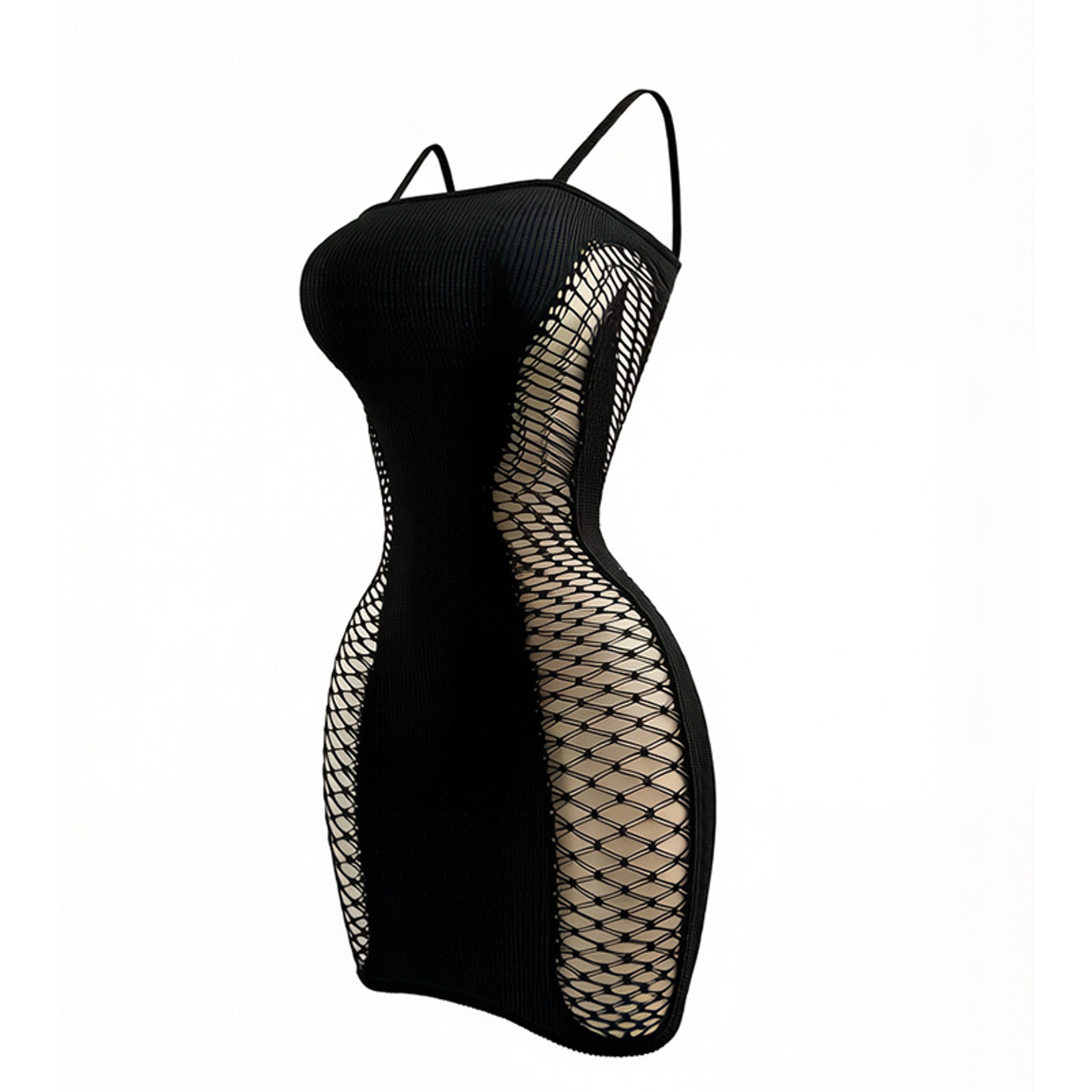 Sheer Mesh Beach Cover Up Bodycon Fishnet Swimsuit Dress 3