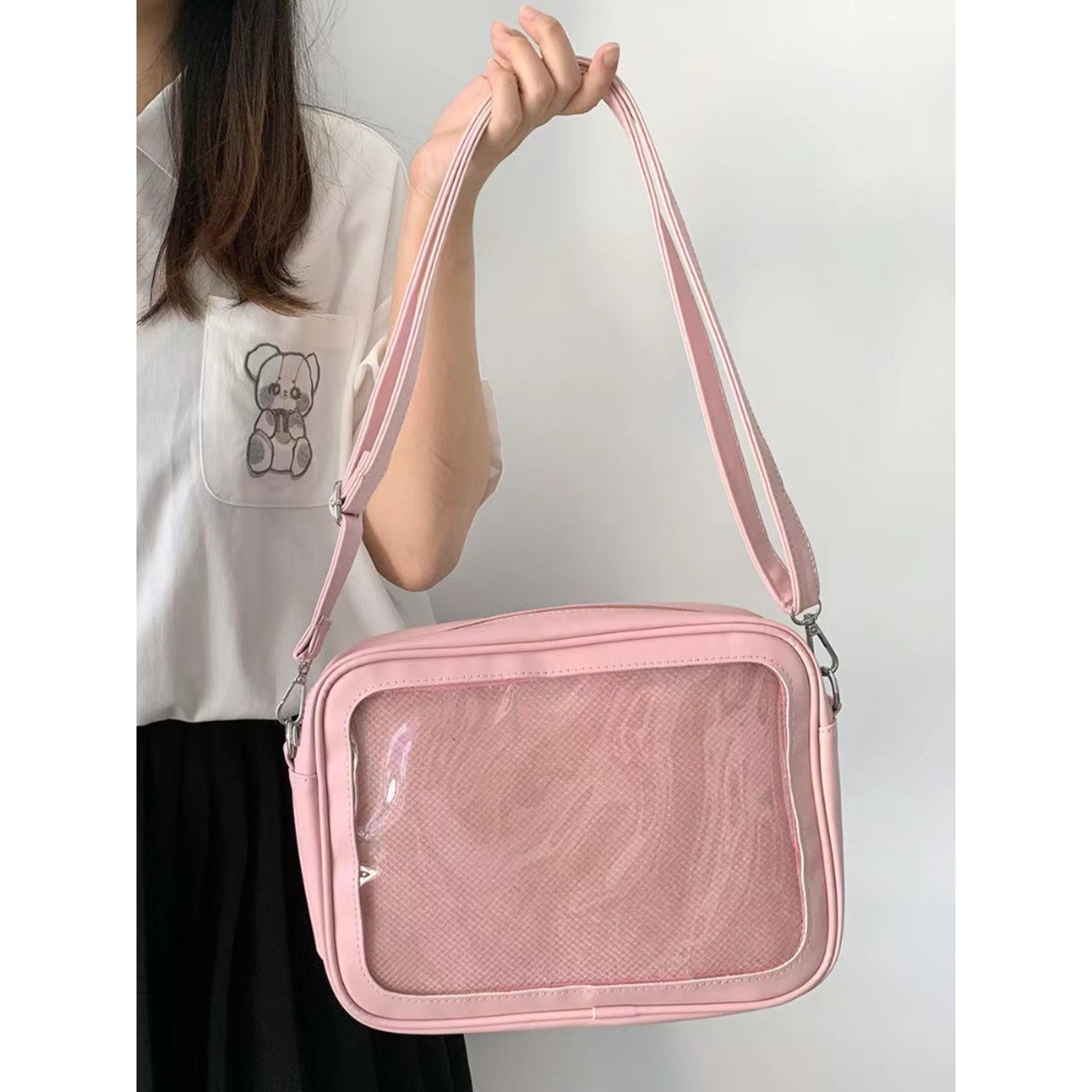 Bag Transparent Crossbody Bag For Pins Charms  Everyday Style 5