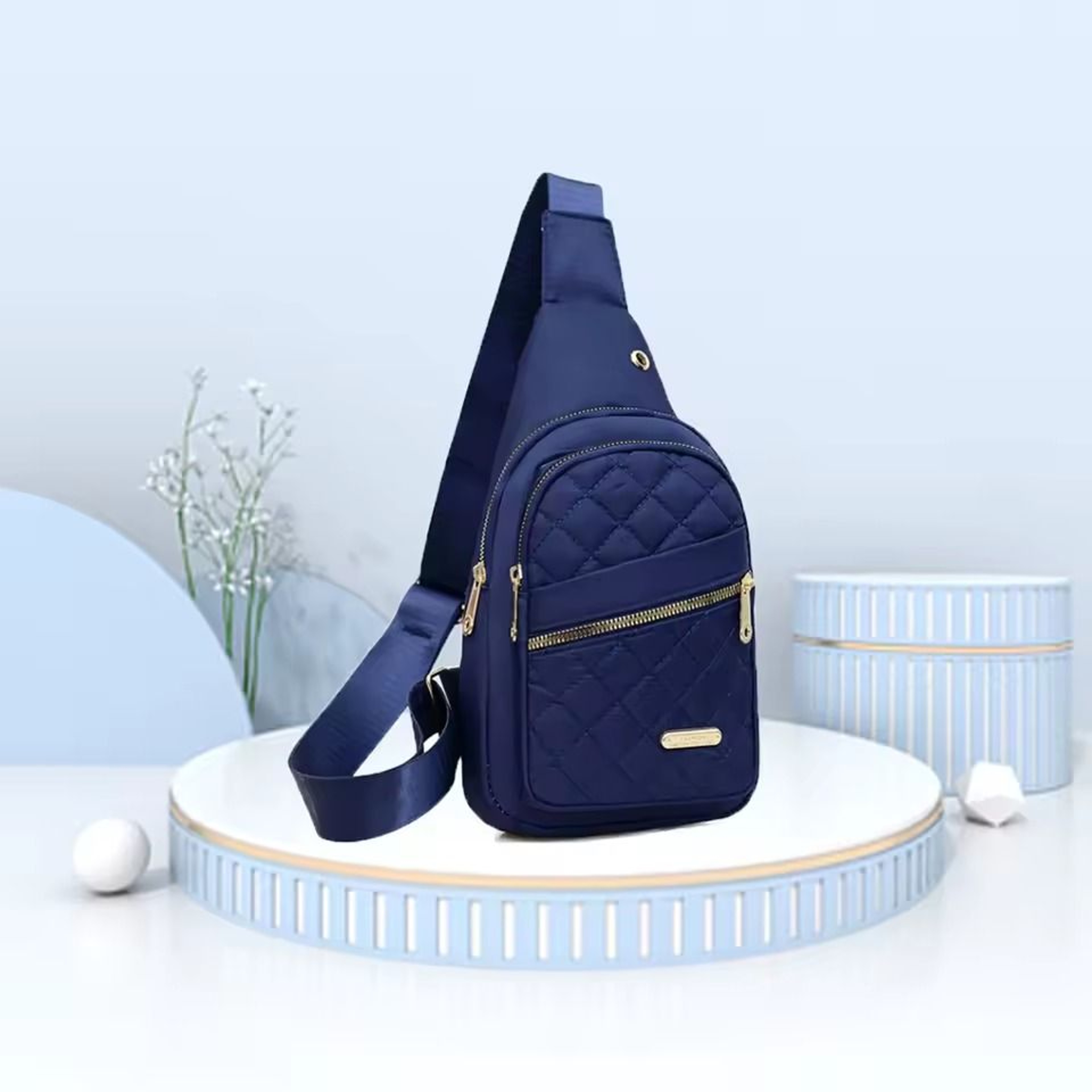 Lightweight Nylon Crossbody Bag For Women With Adjustable Sling Strap 1