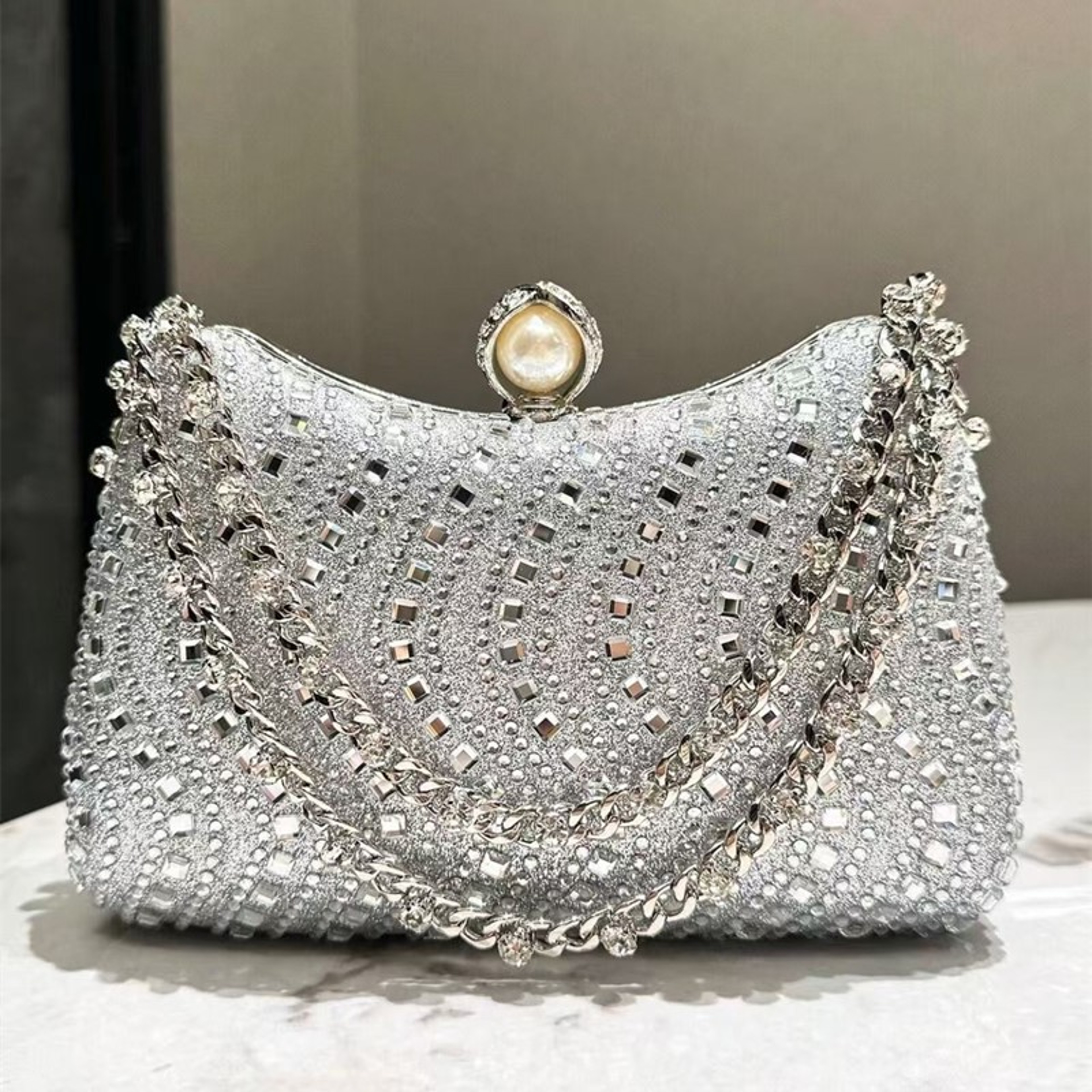 Luxury Rhinestone Evening Bag Crystal Clutch Purse For Weddings Parties  Special Occasions 2