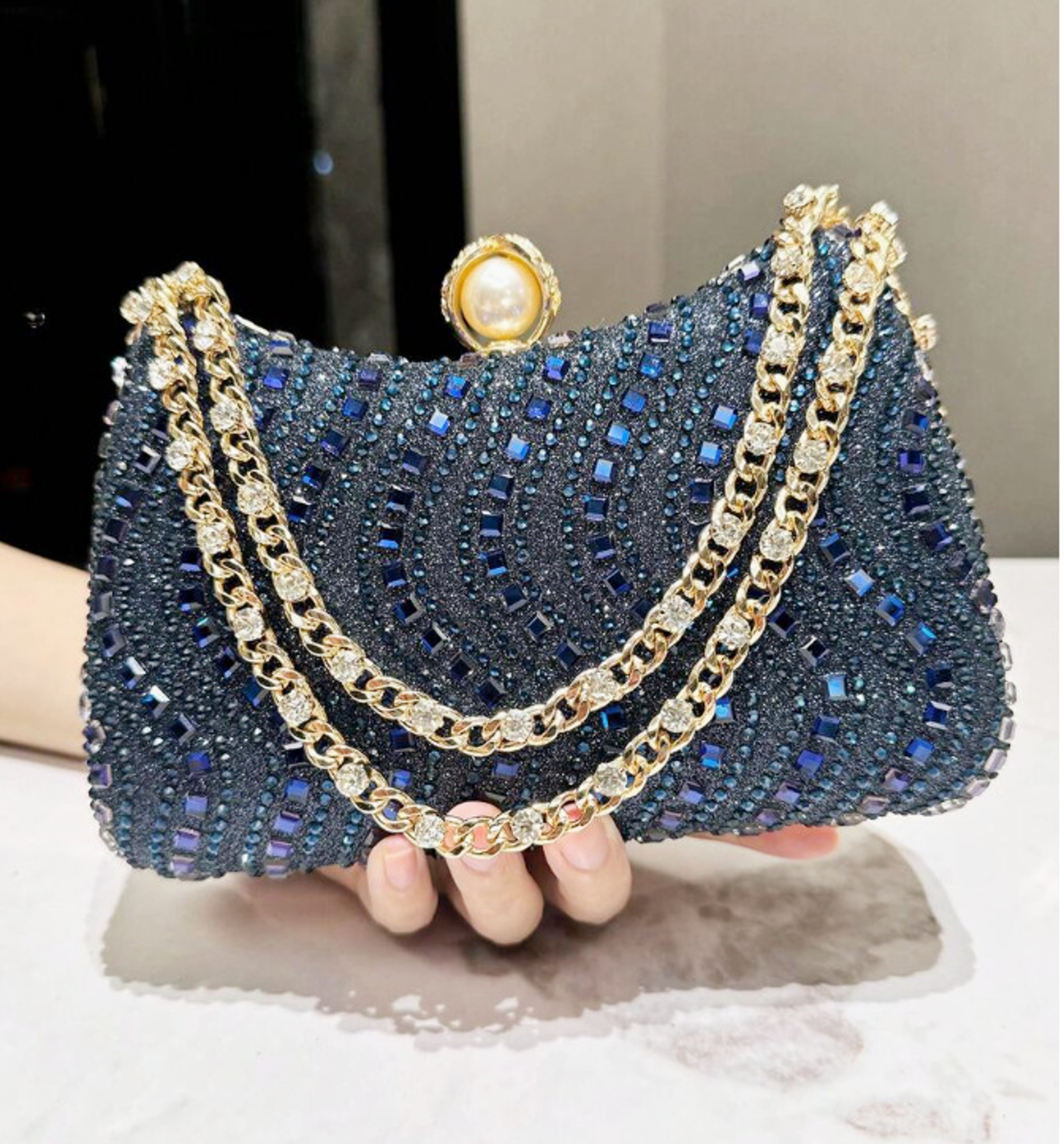 Luxury Rhinestone Evening Bag Crystal Clutch Purse For Weddings Parties  Special Occasions 3