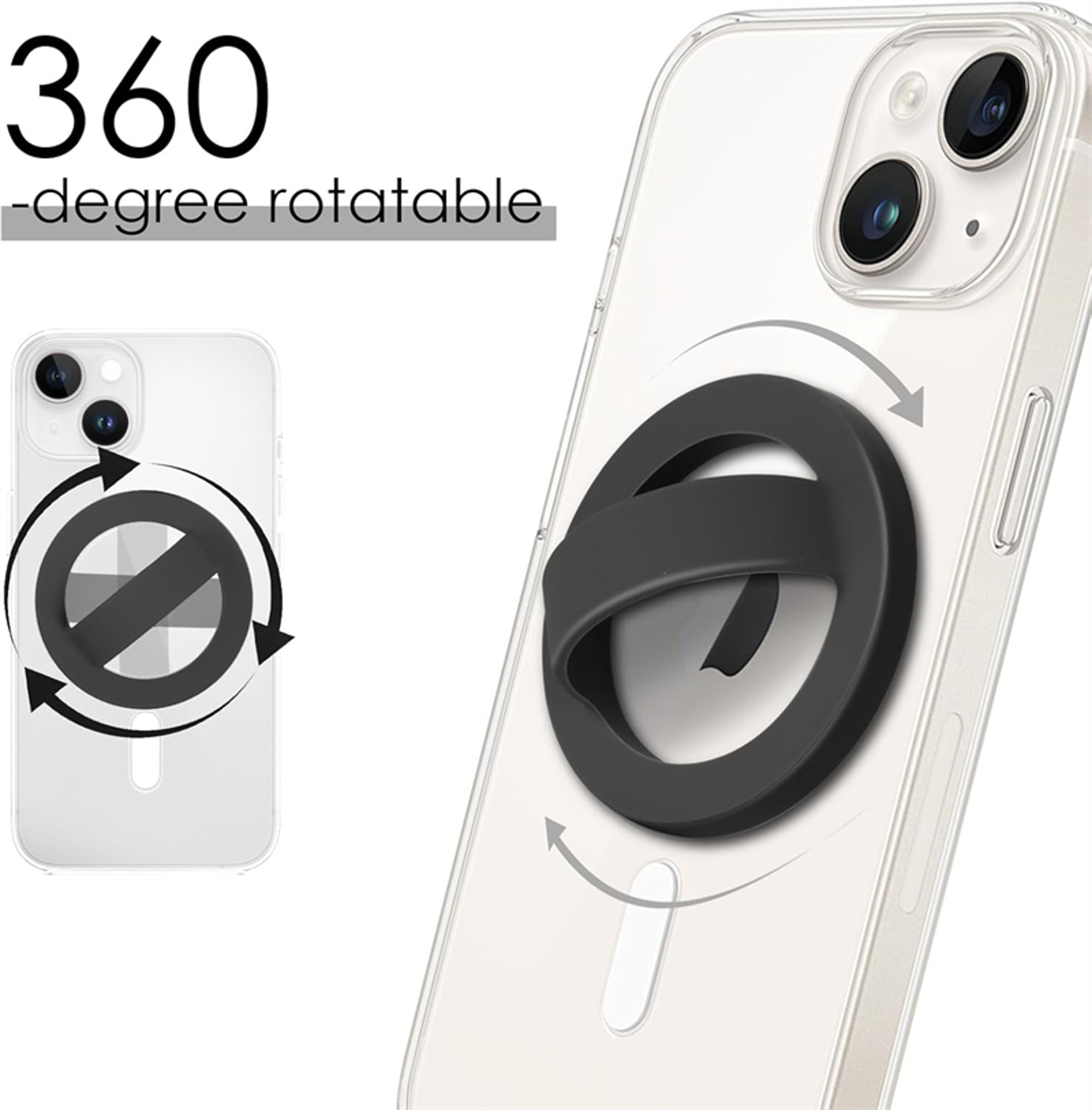 MagSafe Phone Grip Magnetic Silicone Ring Holder With Stand For IPhone  Compatible Devices 12