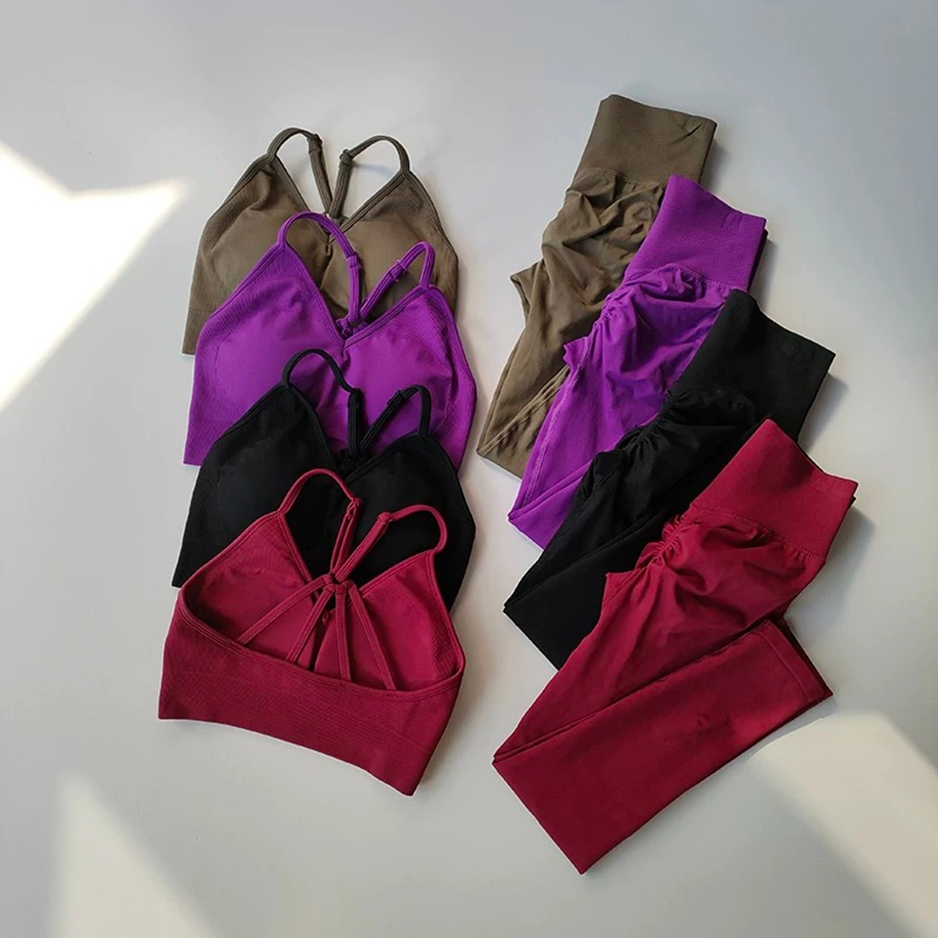 Womens Workout Set High Waisted Yoga Set With Supportive Sports Bra 6