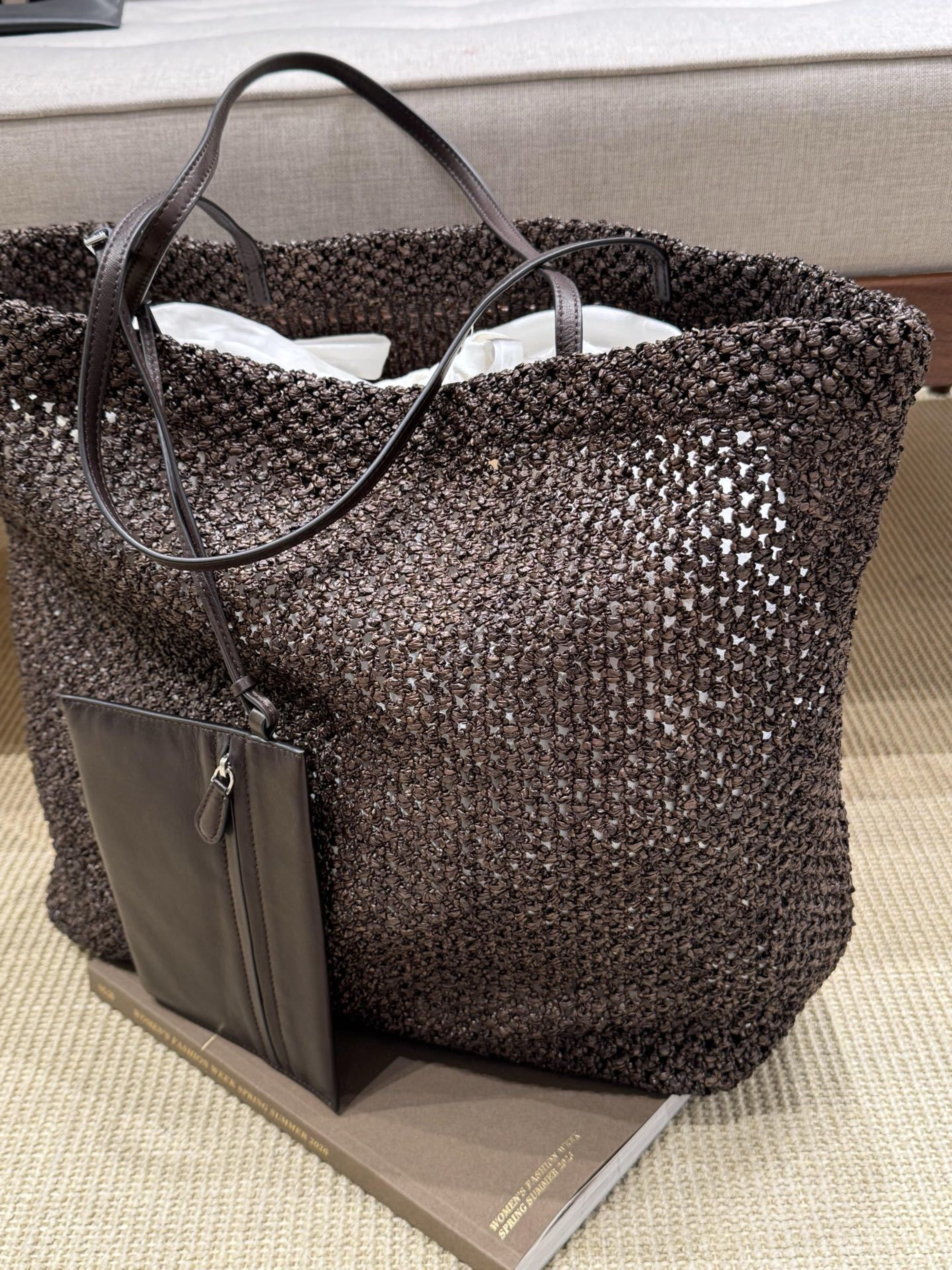 Boho Raffia Beach Tote Large Straw Shoulder Bag For Women 3