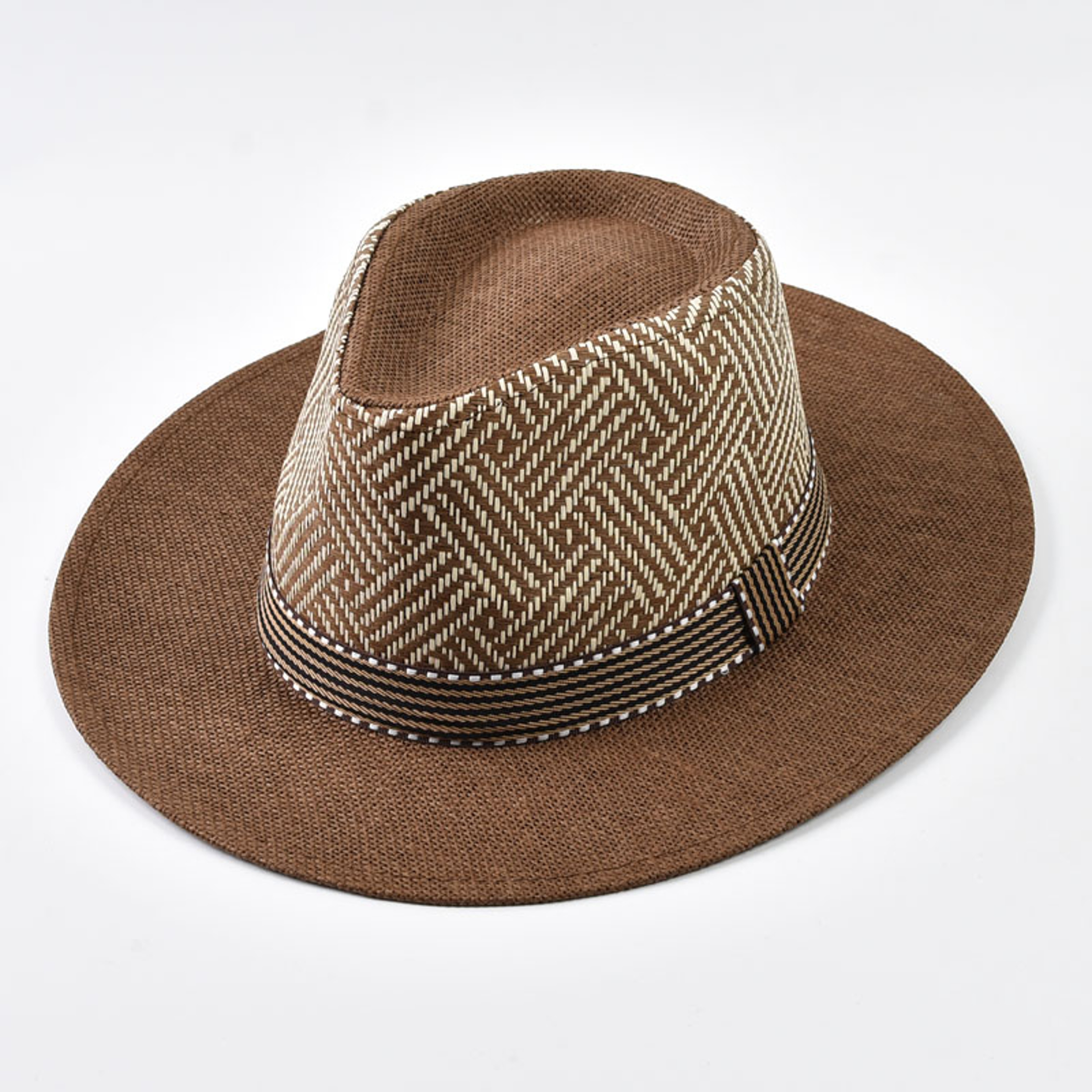 Mens Panama Straw Hat Summer Sun Hat For Beach Travel  Outdoor Style 1