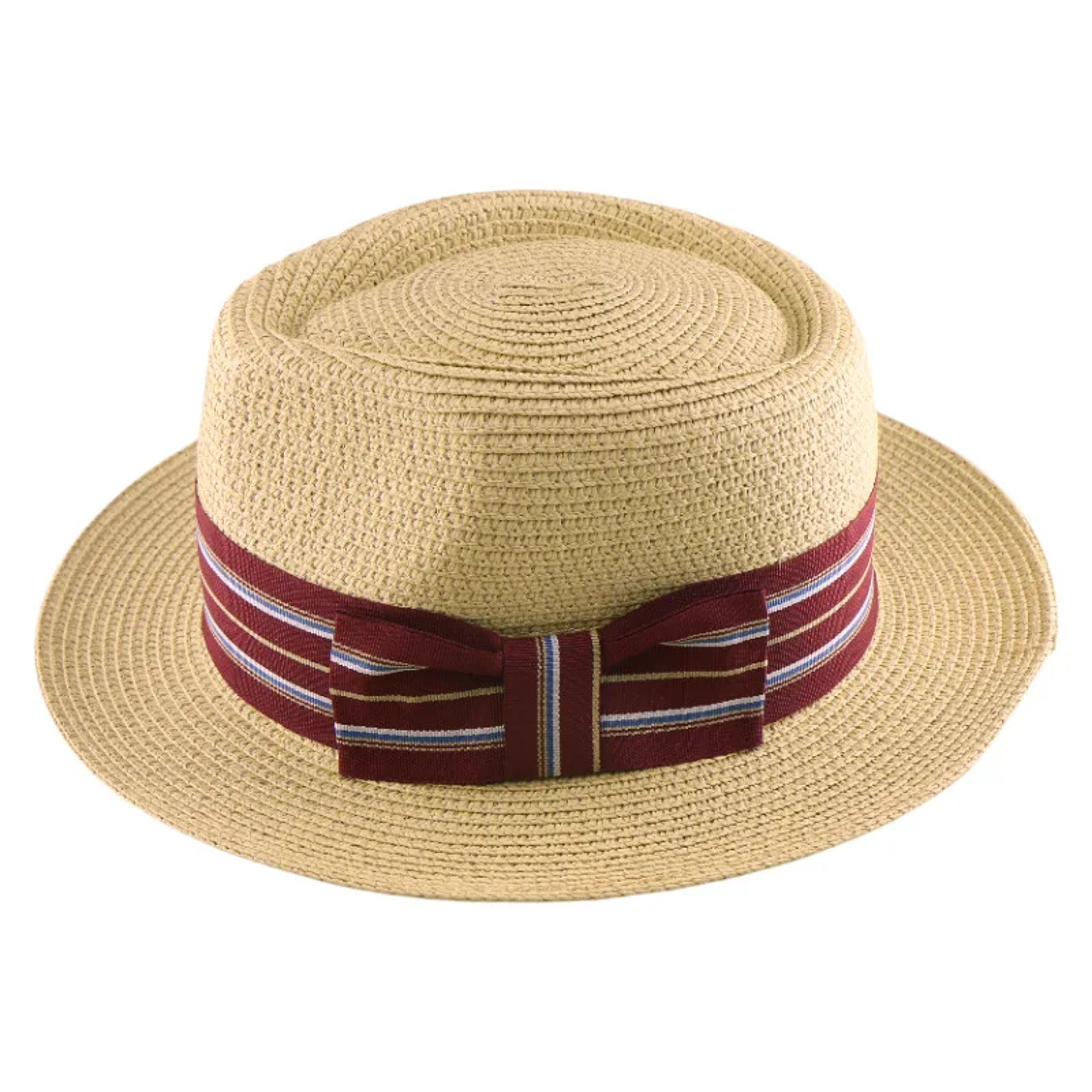 Classic Straw Fedora Hat With Wide Striped Band For Men  Women Summer Beach Sun Hat 3
