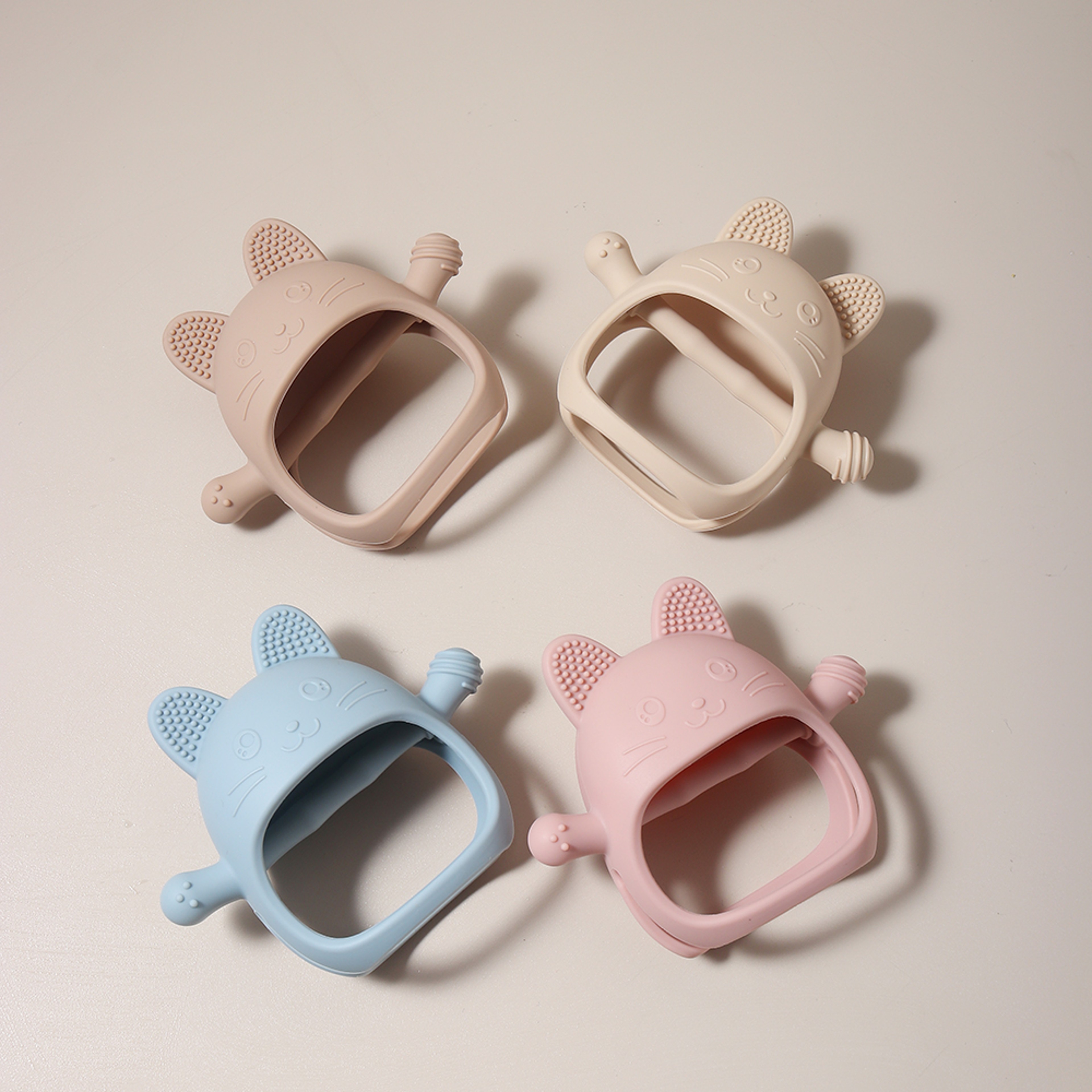 Bunny Baby Teething Mitten Food Grade Silicone Teether Glove For Soothing Gums 4