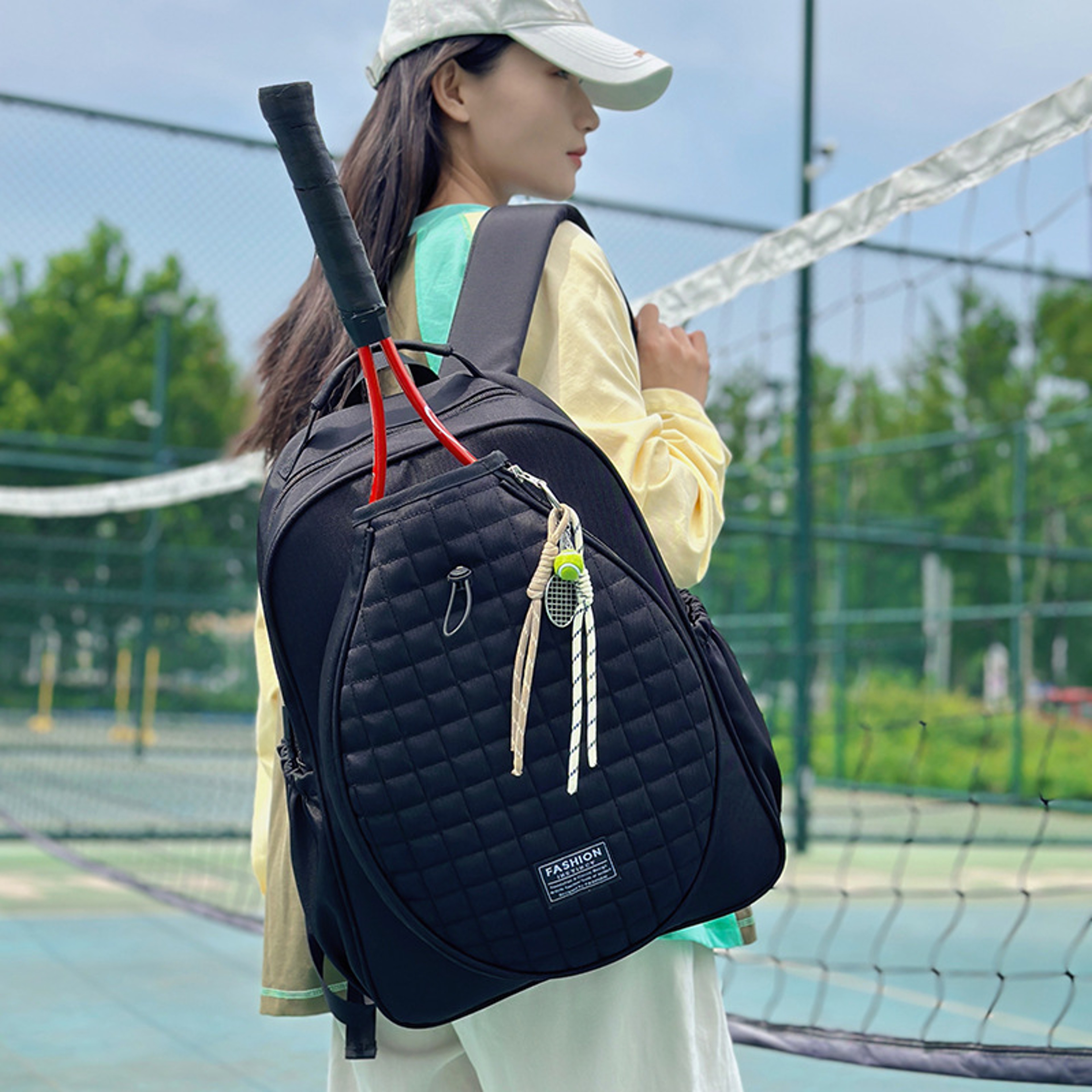 Tennis Racket Bag Badminton Backpack Sports Racket Bag Racquet Holder Bag Athletic Gear Bag 5