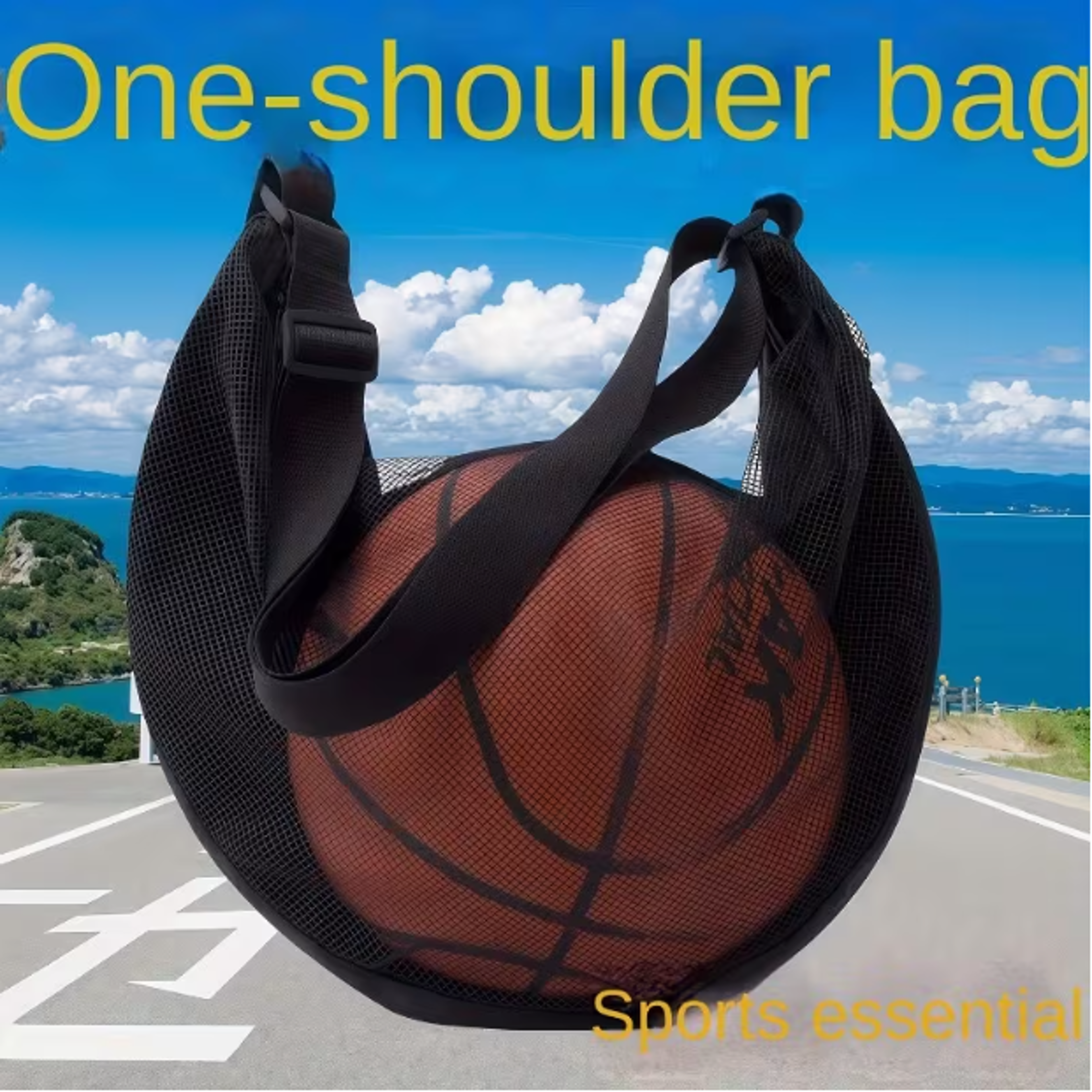 Portable Basketball Bag Crossbody Ball Storage Bag for Basketball, Soccer, Volleyball & Bowling – view 5