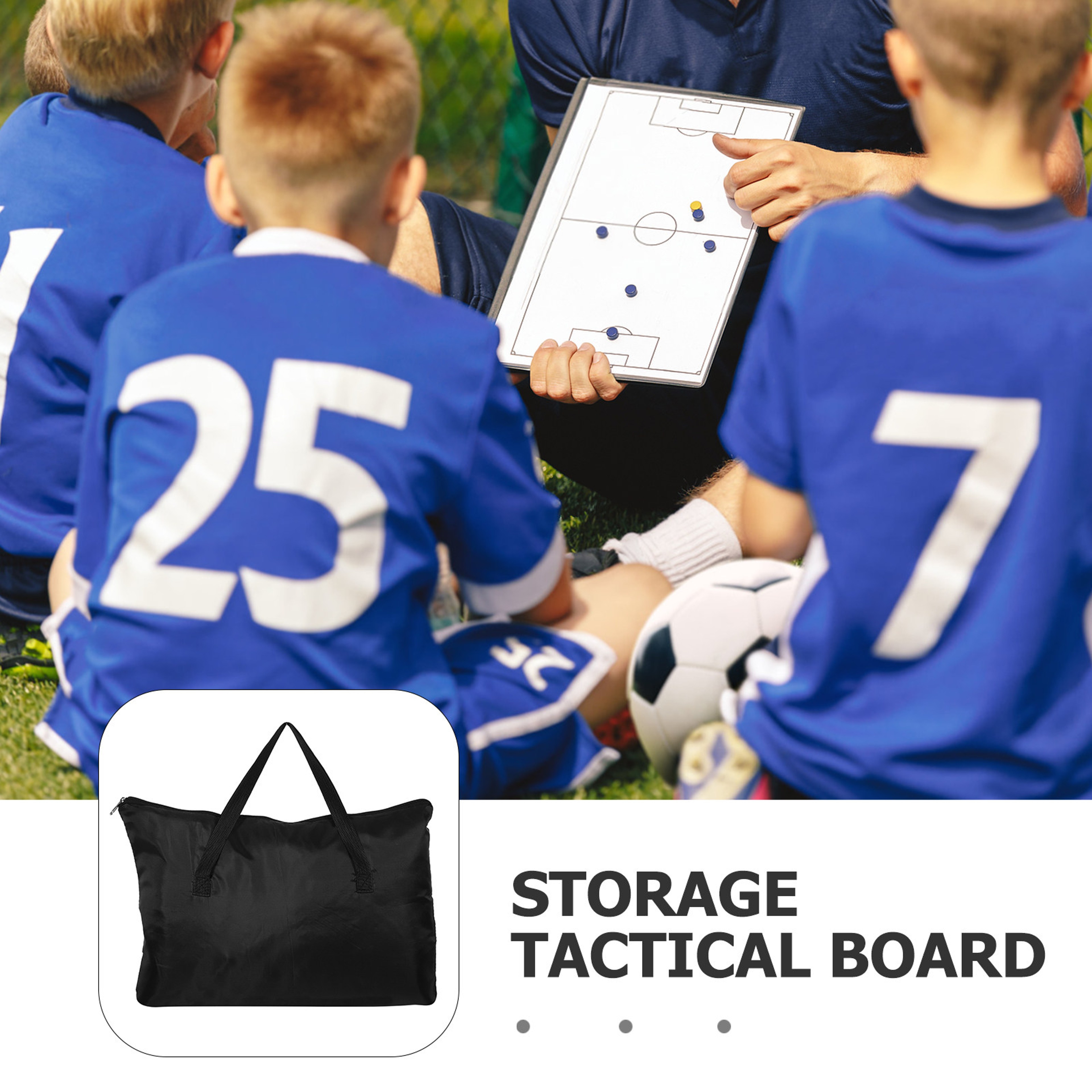 Soccer Coaching Board Bag Large Capacity Coach Equipment Organizer Tote – view 3