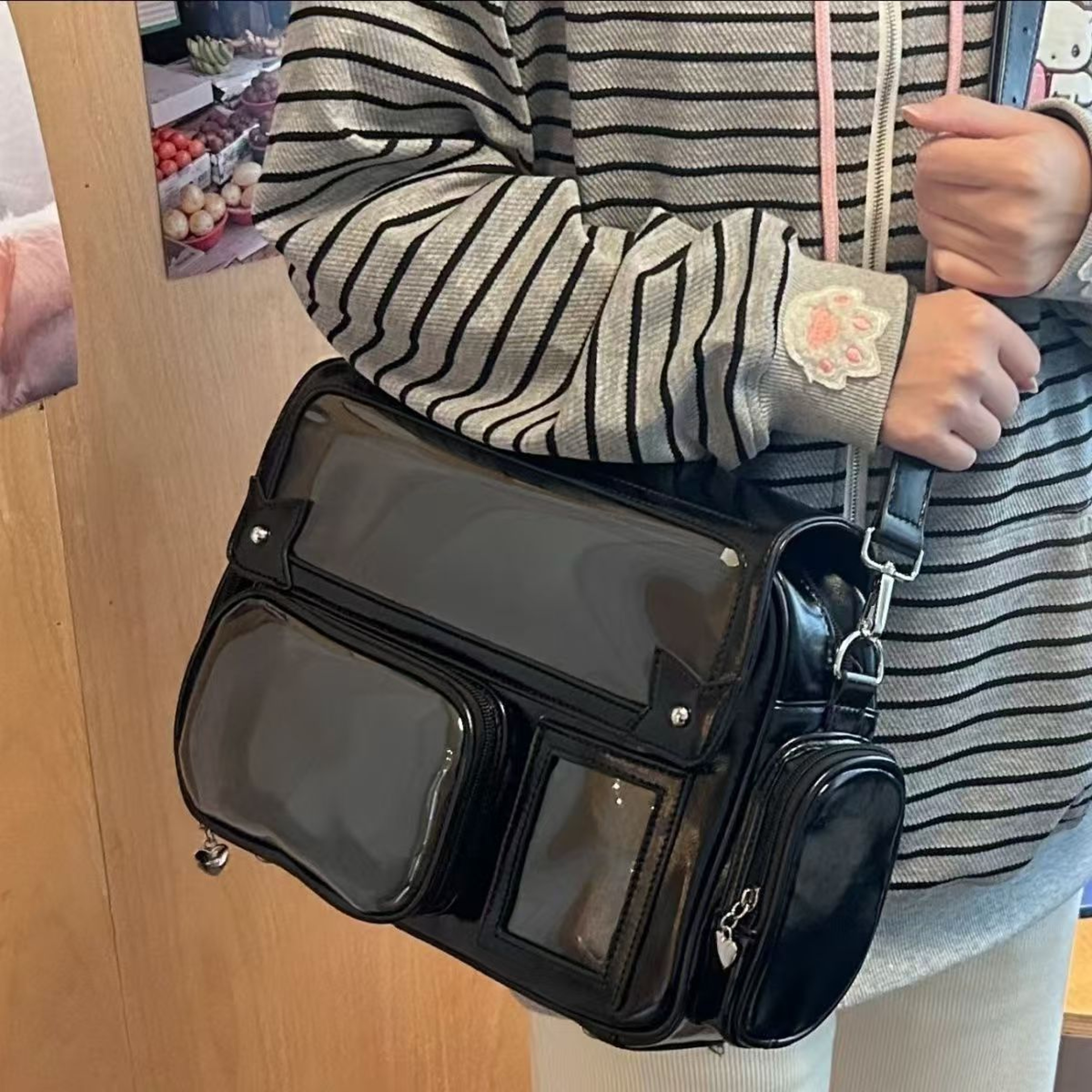 Bag Large Capacity Anime Backpack With Crossbody Strap 0