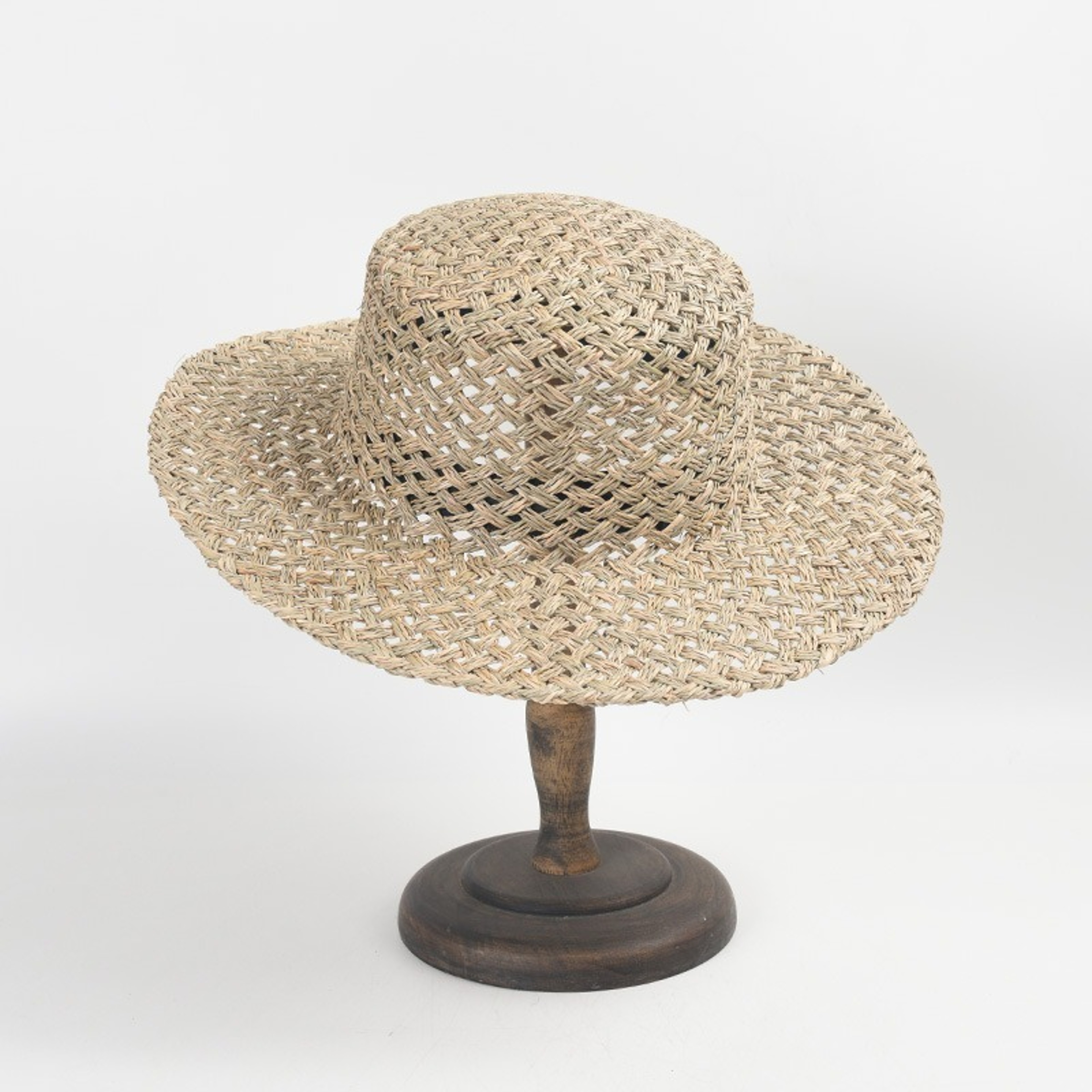 Women's Straw Sun Hat Flat Top Panama Hat for Beach, Travel & Summer Holidays – view 3