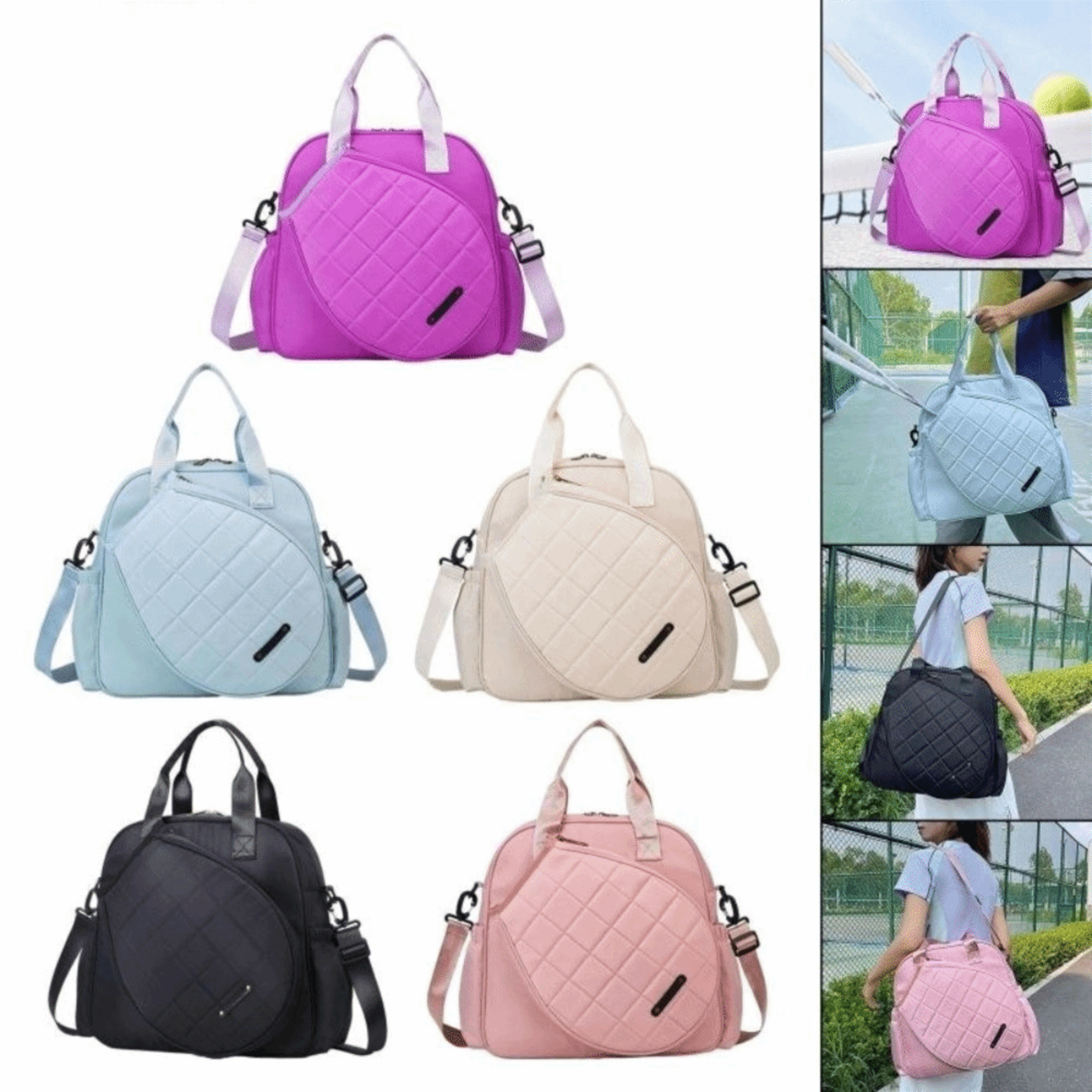 Tennis Racket Bag Large Capacity Sports Gear Carrier 8