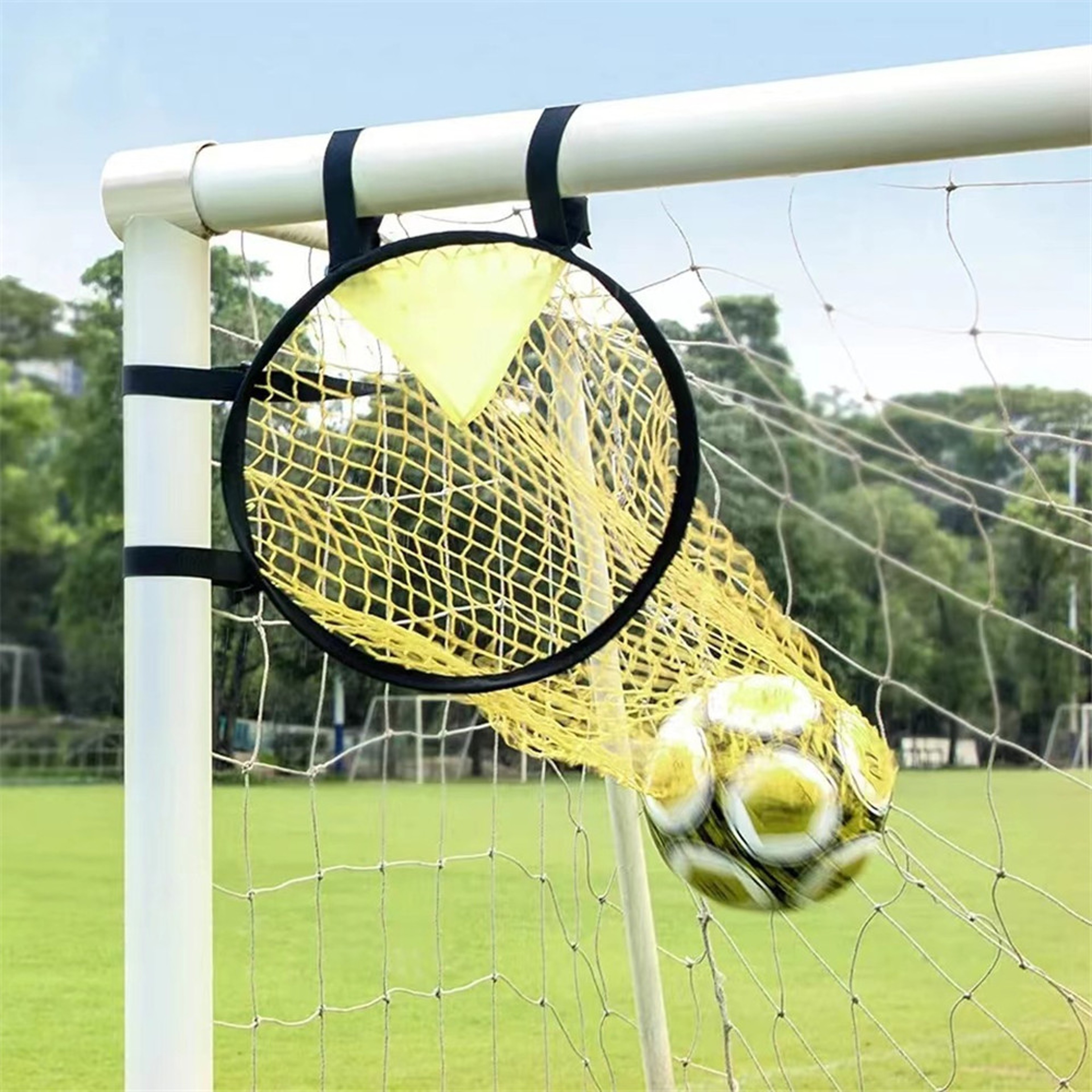 Soccer Goal Target Penalty Kick Trainer Set For Precision Shooting Practice 0