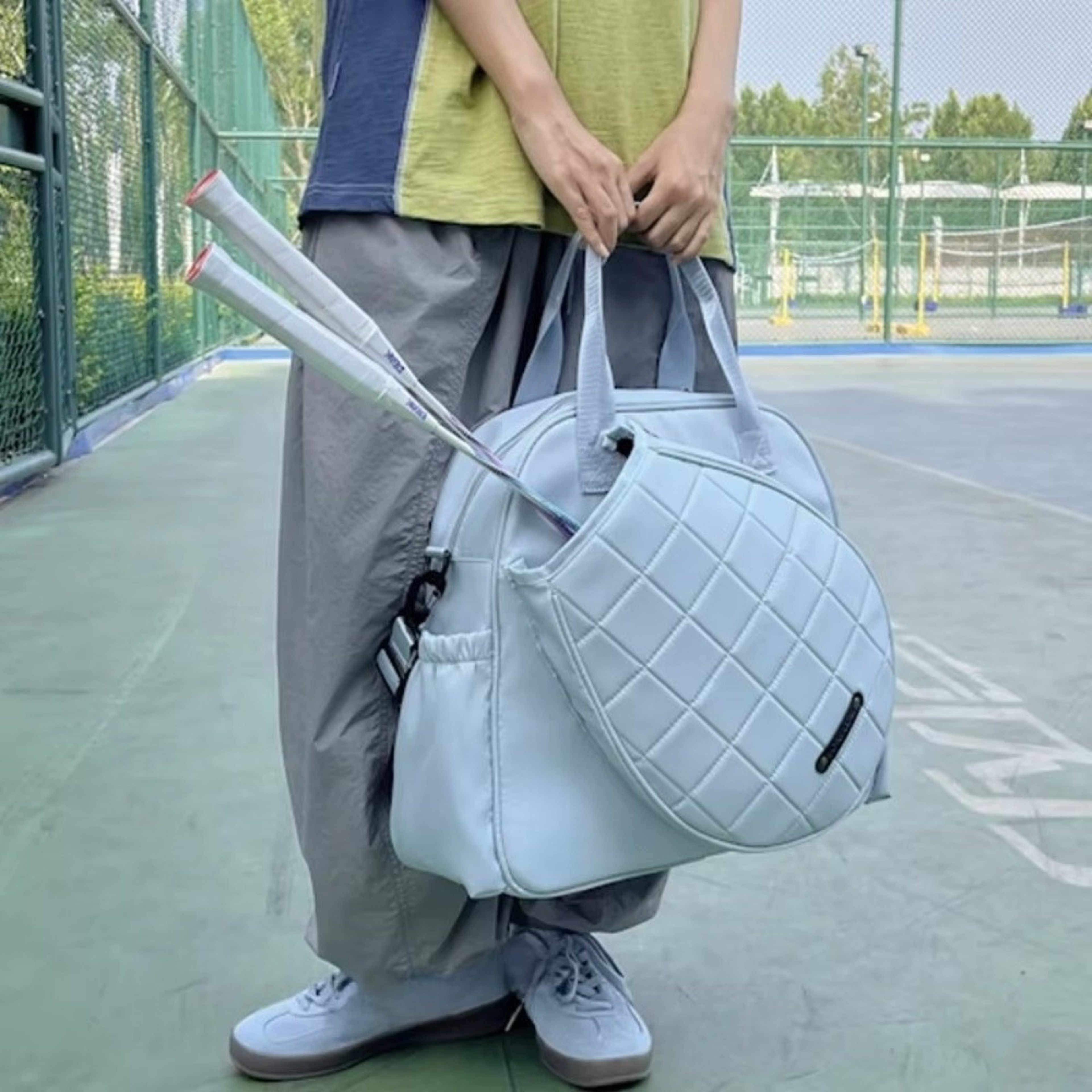 Large Capacity Tennis Racket Bag Waterproof Sports Equipment Travel Tote 7