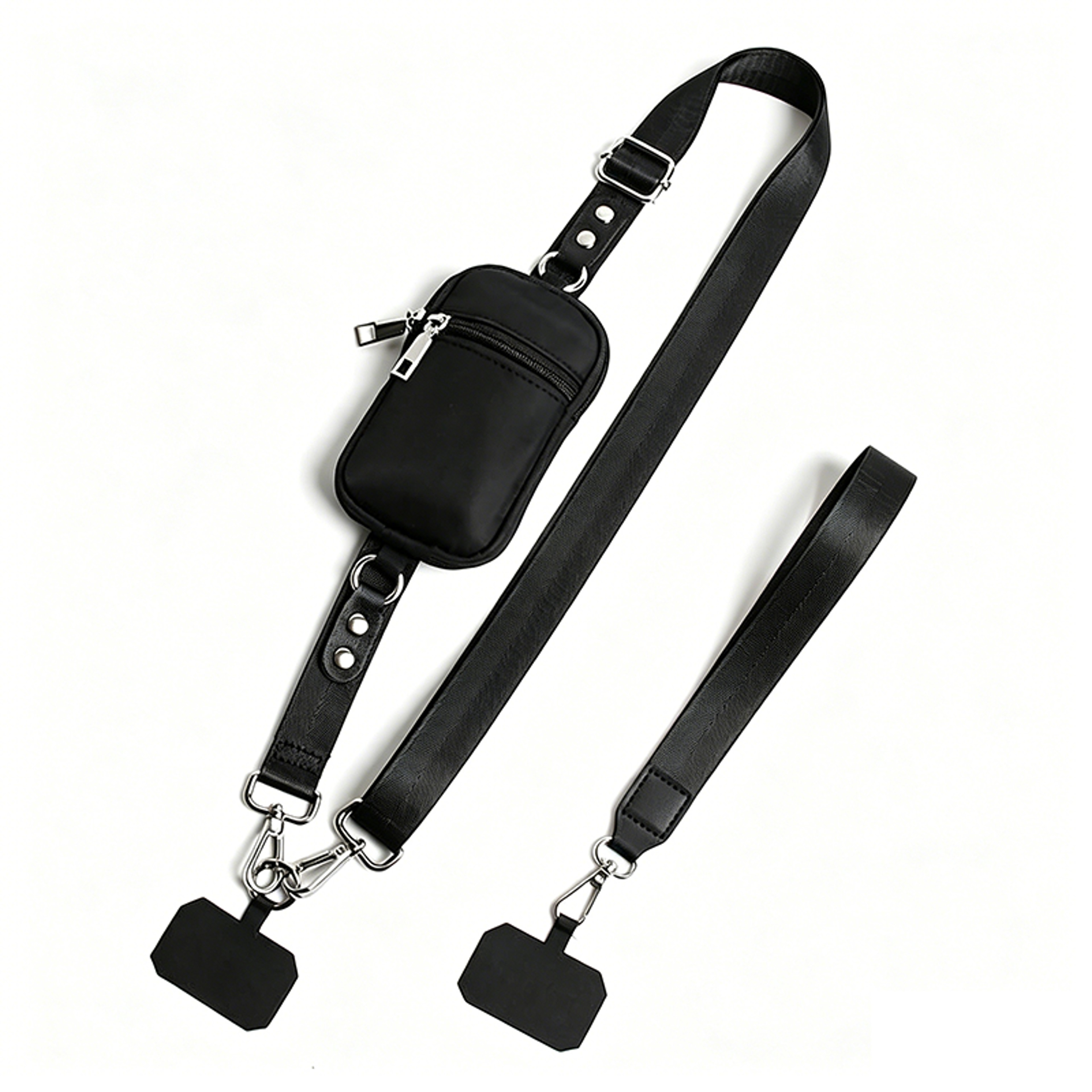 Adjustable Crossbody Phone Bag With RFID Blocking Wallet  Detachable Phone Lanyard 1