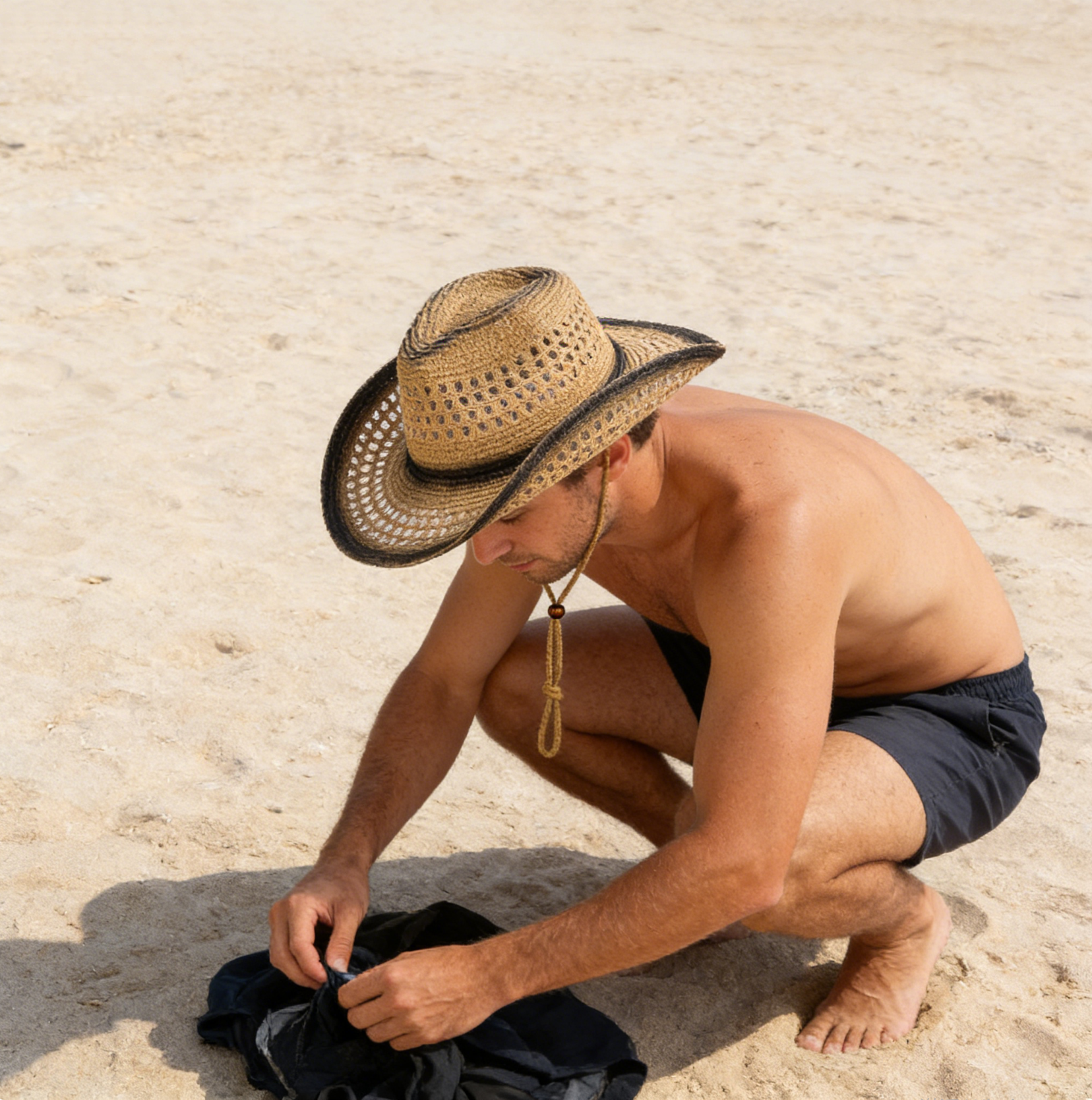 Breathable Straw Sun Hat With Windproof Strap For Beach Travel And Outdoor Sun Protection 8