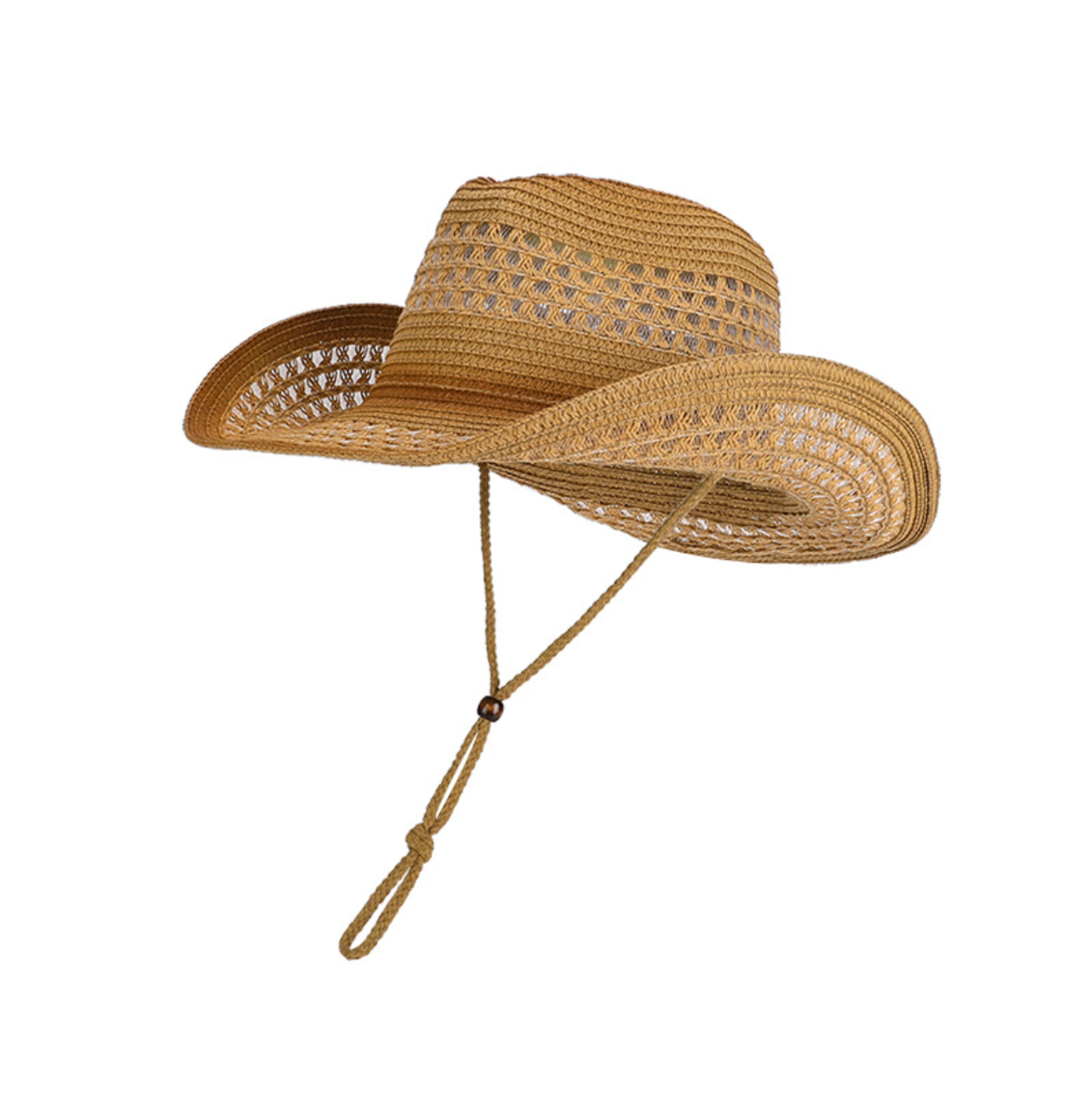 Breathable Straw Sun Hat With Windproof Strap For Beach Travel And Outdoor Sun Protection 2