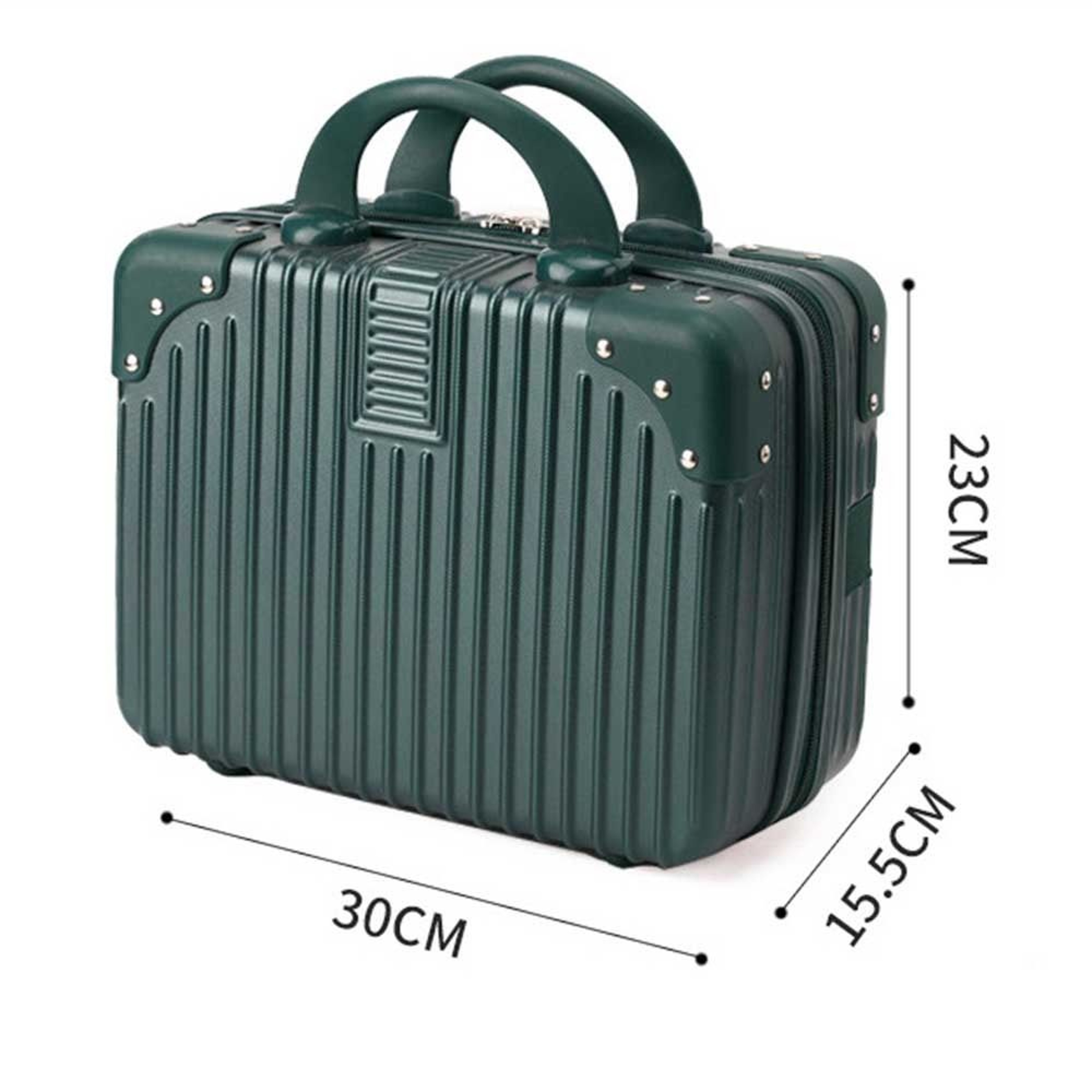 Mini Travel Suitcase Makeup Case With Password Lock Carry On Cosmetic Organizer 3