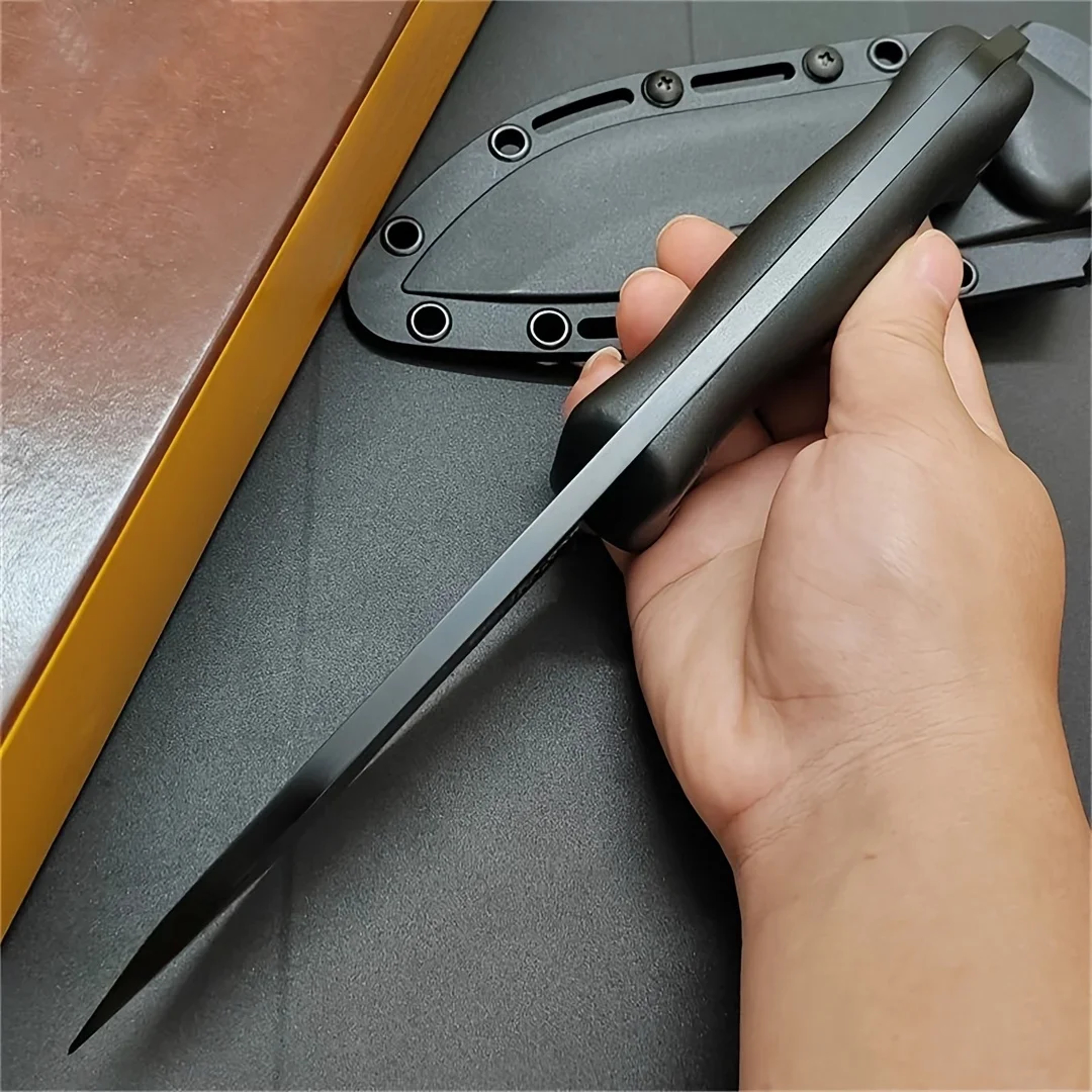 KB Becker Fixed Blade Knife For Camping Survival  Bushcraft With 8Cr13Mov Steel 4