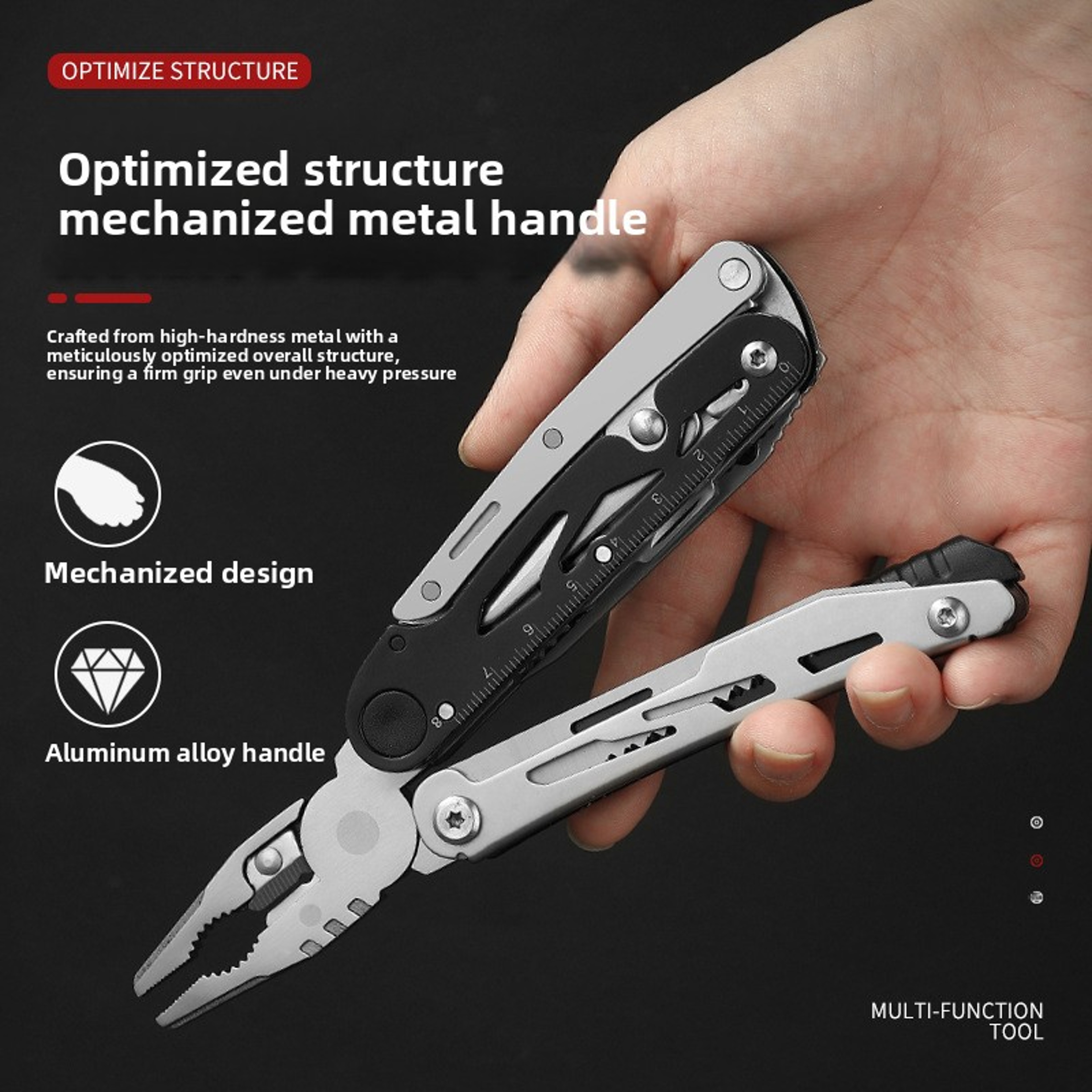 Stainless Steel Multitool Pliers Folding Multi Tool For Camping Survival And Everyday EDC 4