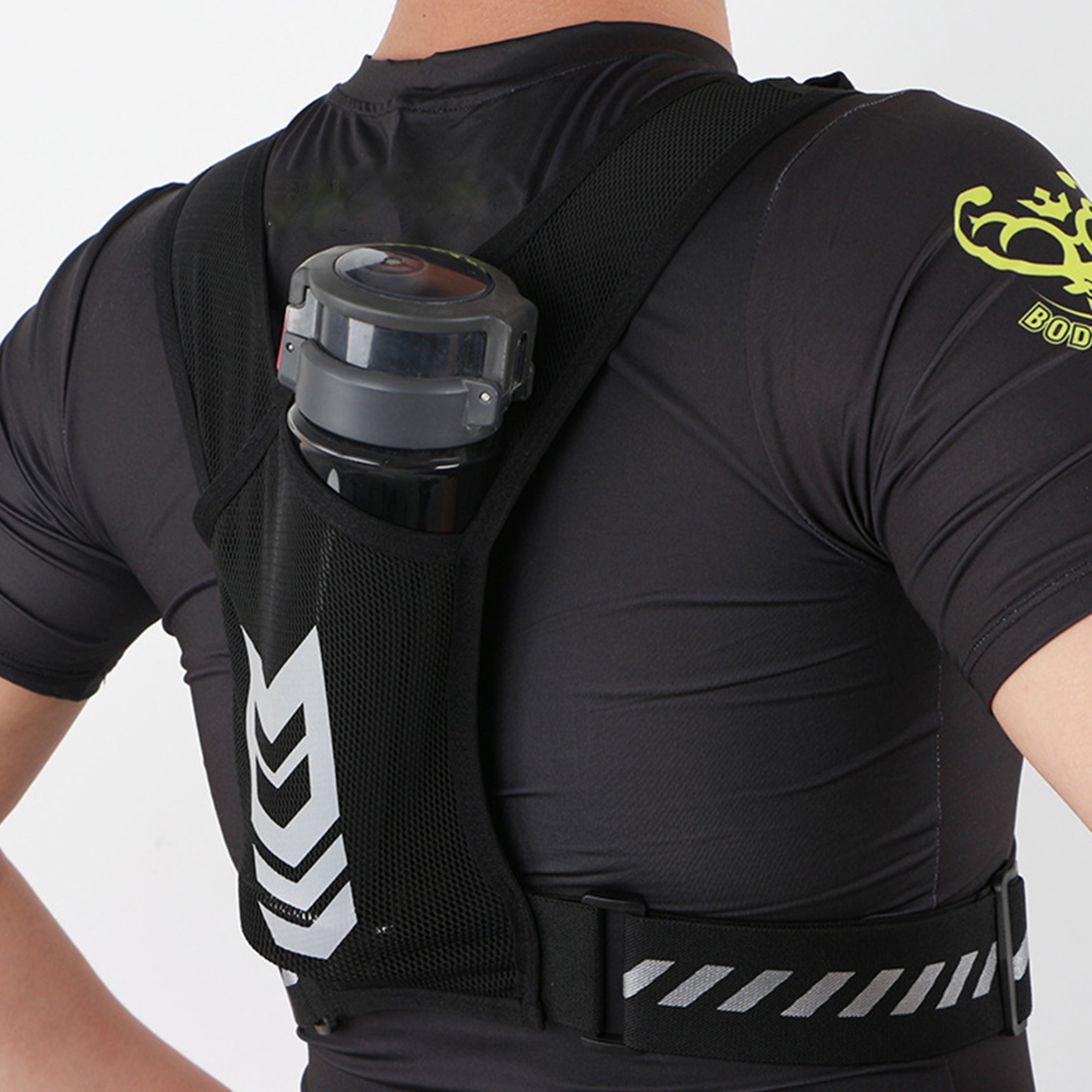 Reflective Running Phone Vest Breathable Chest Pack With Large Capacity Phone Holder 1