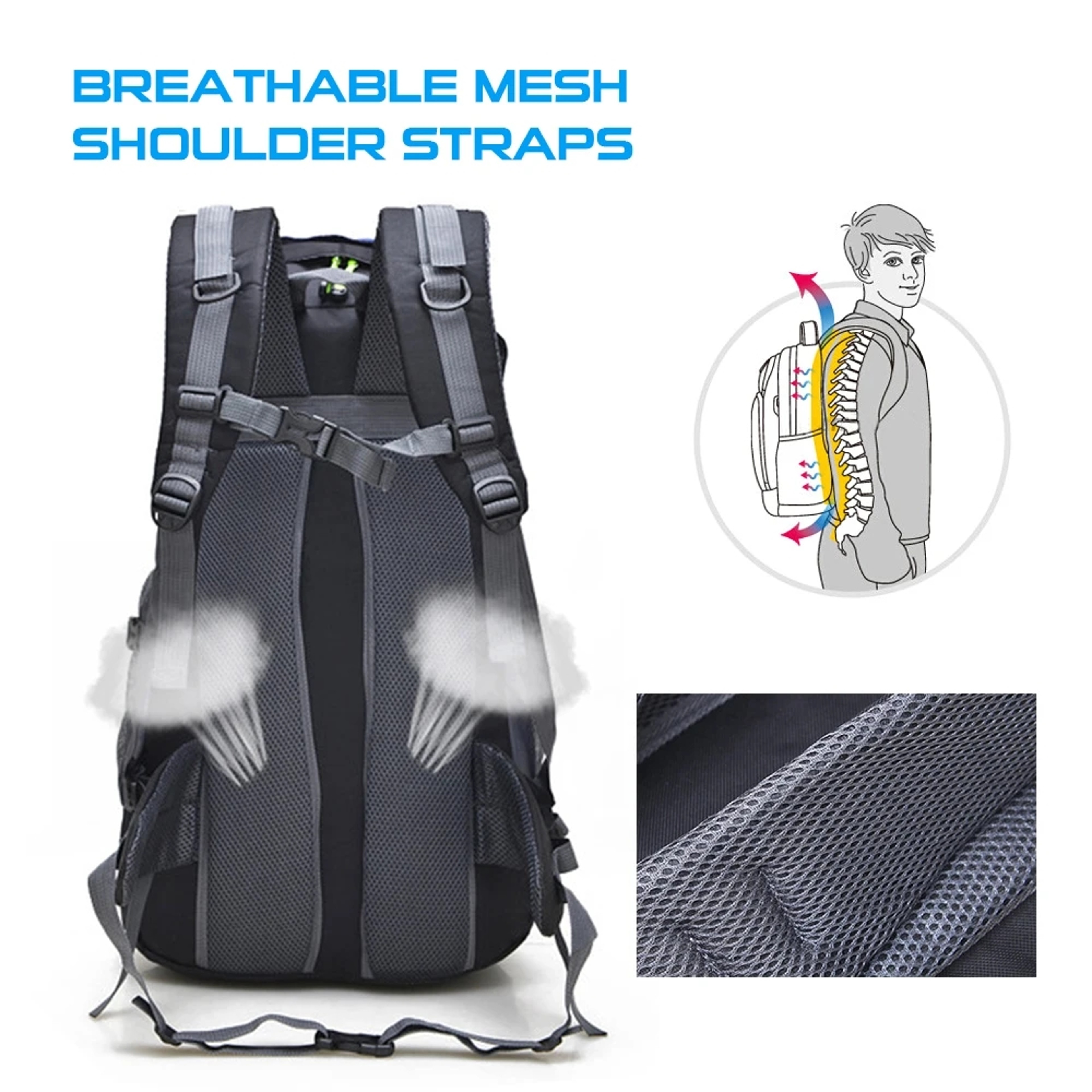 Free Knight Hiking Backpack Water Resistant Camping Backpack For Trekking Travel  Climbing 8