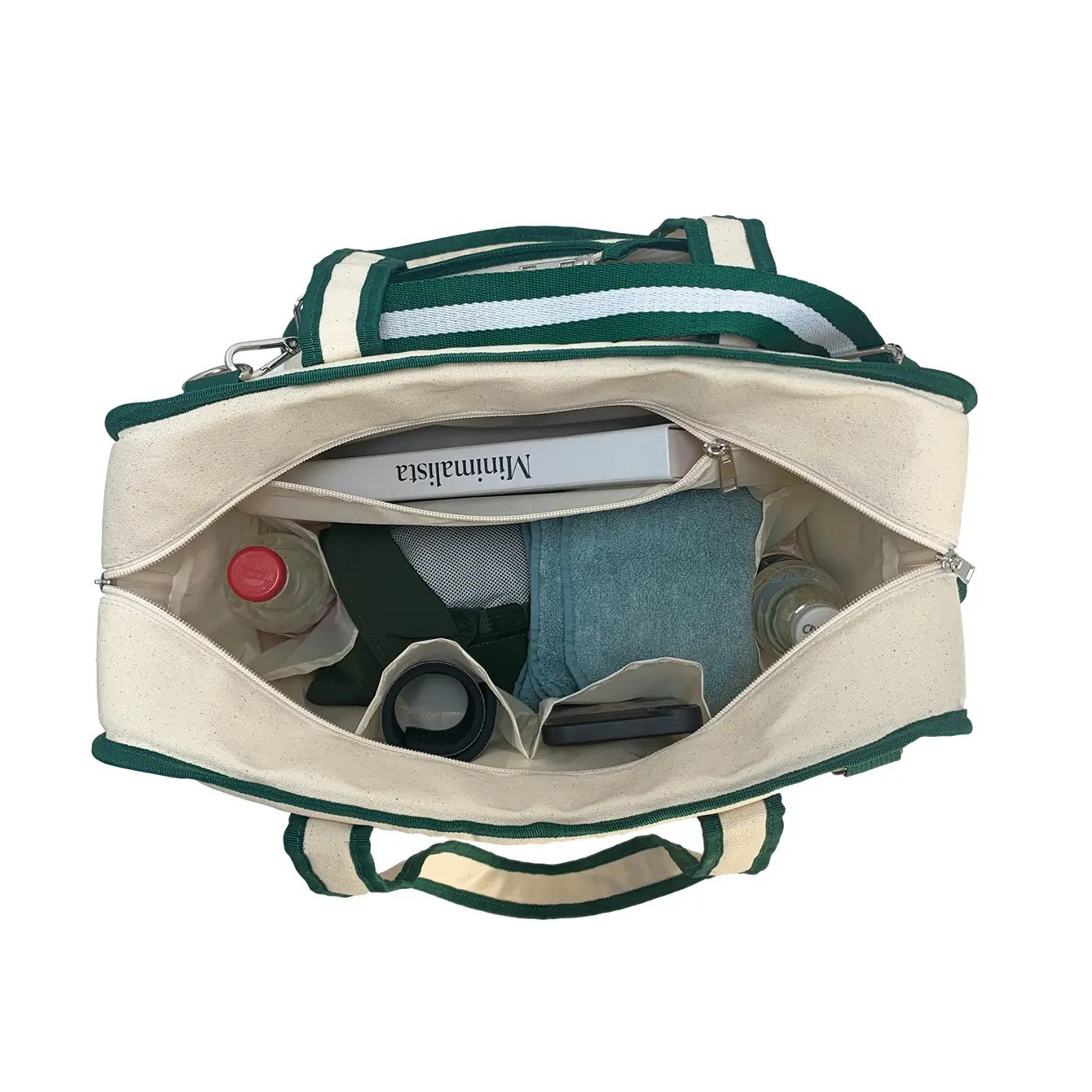 Canvas Tennis Racket Bag Crossbody Sports Tote with Detachable Shoulder Strap – view 3