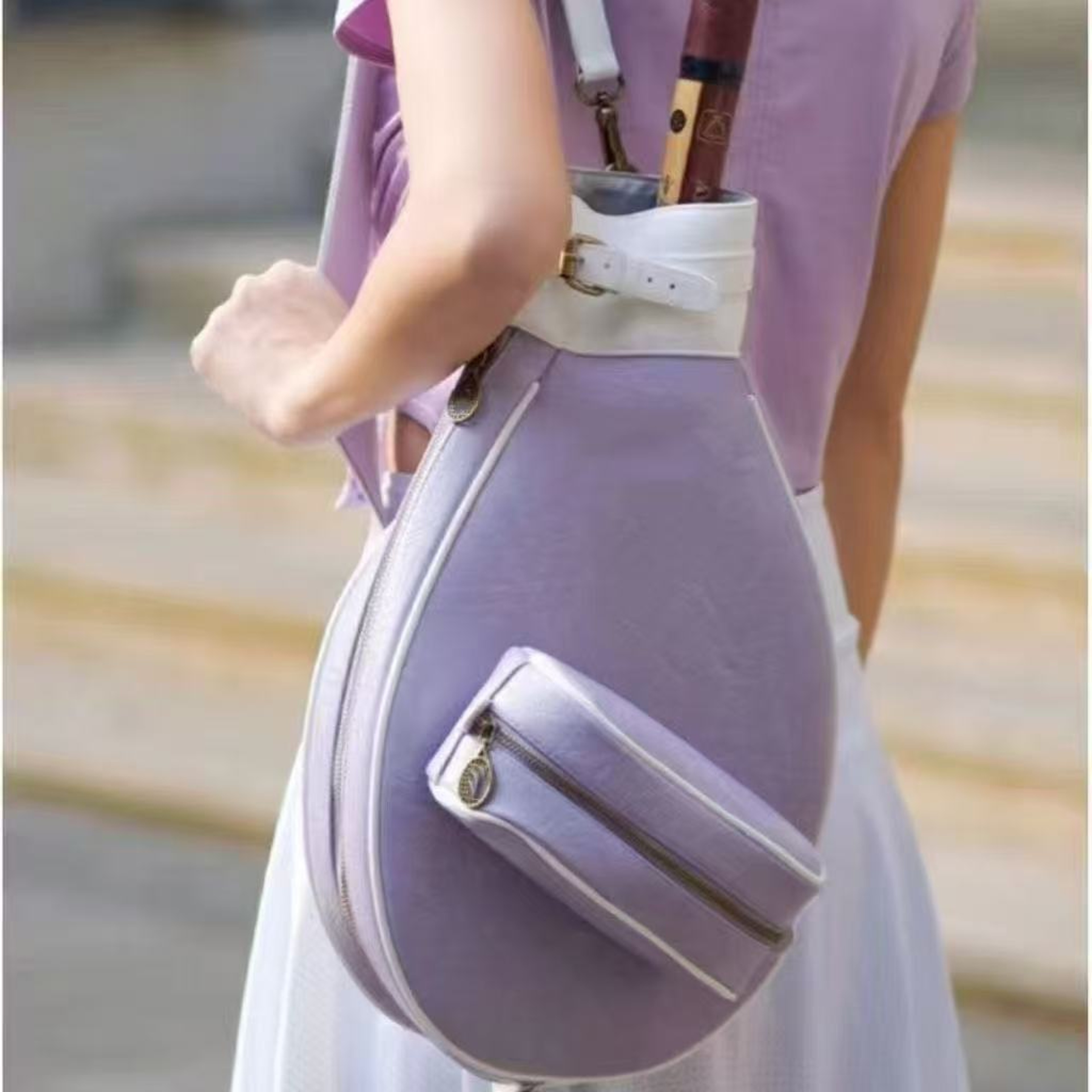 Retro Tennis Racket Bag For Rackets Crossbody Badminton Bag Sports Sling Backpack 0