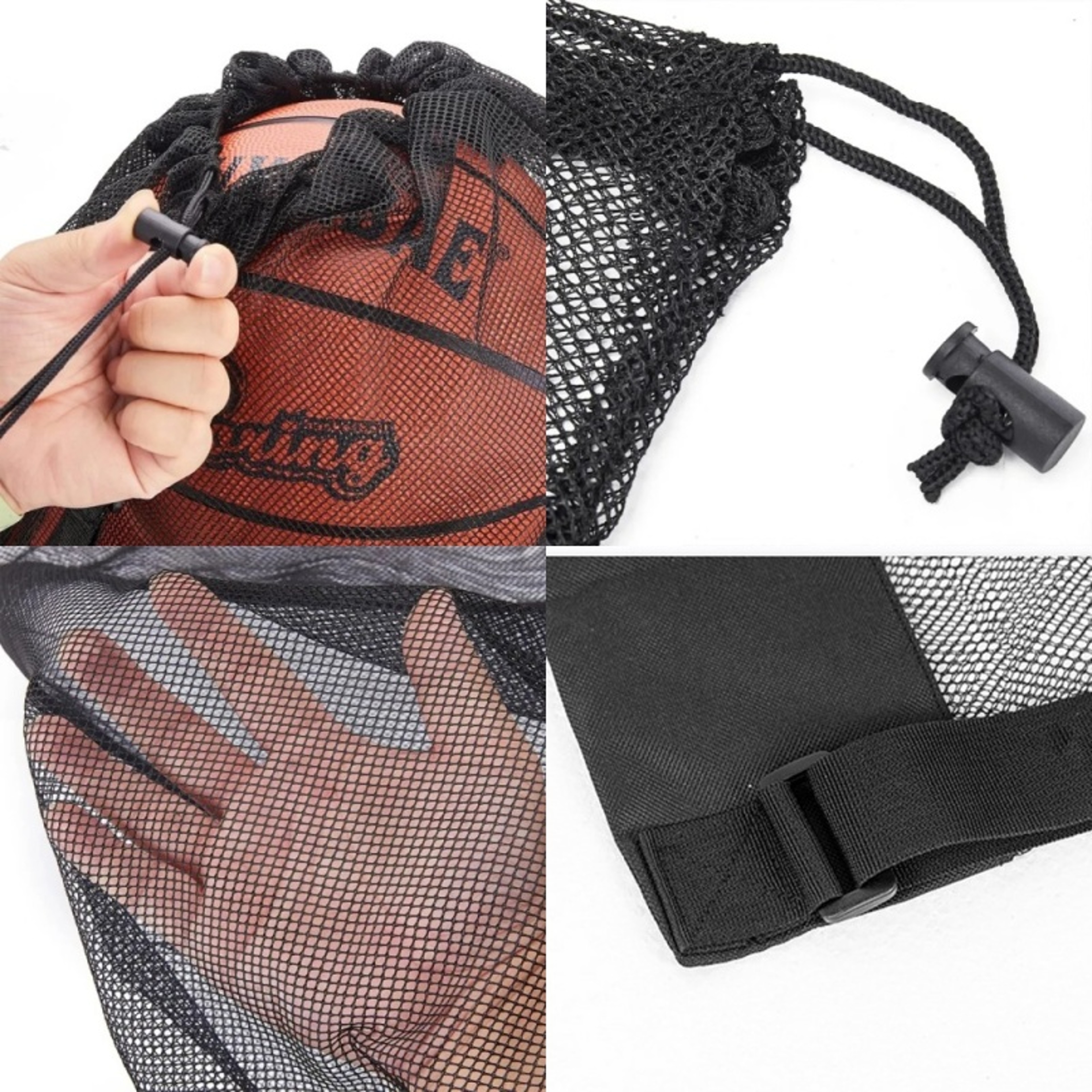 Elite Mesh Sports Equipment Bag Large Capacity Drawstring Backpack for Basketball, Soccer & Gym Gear – view 6