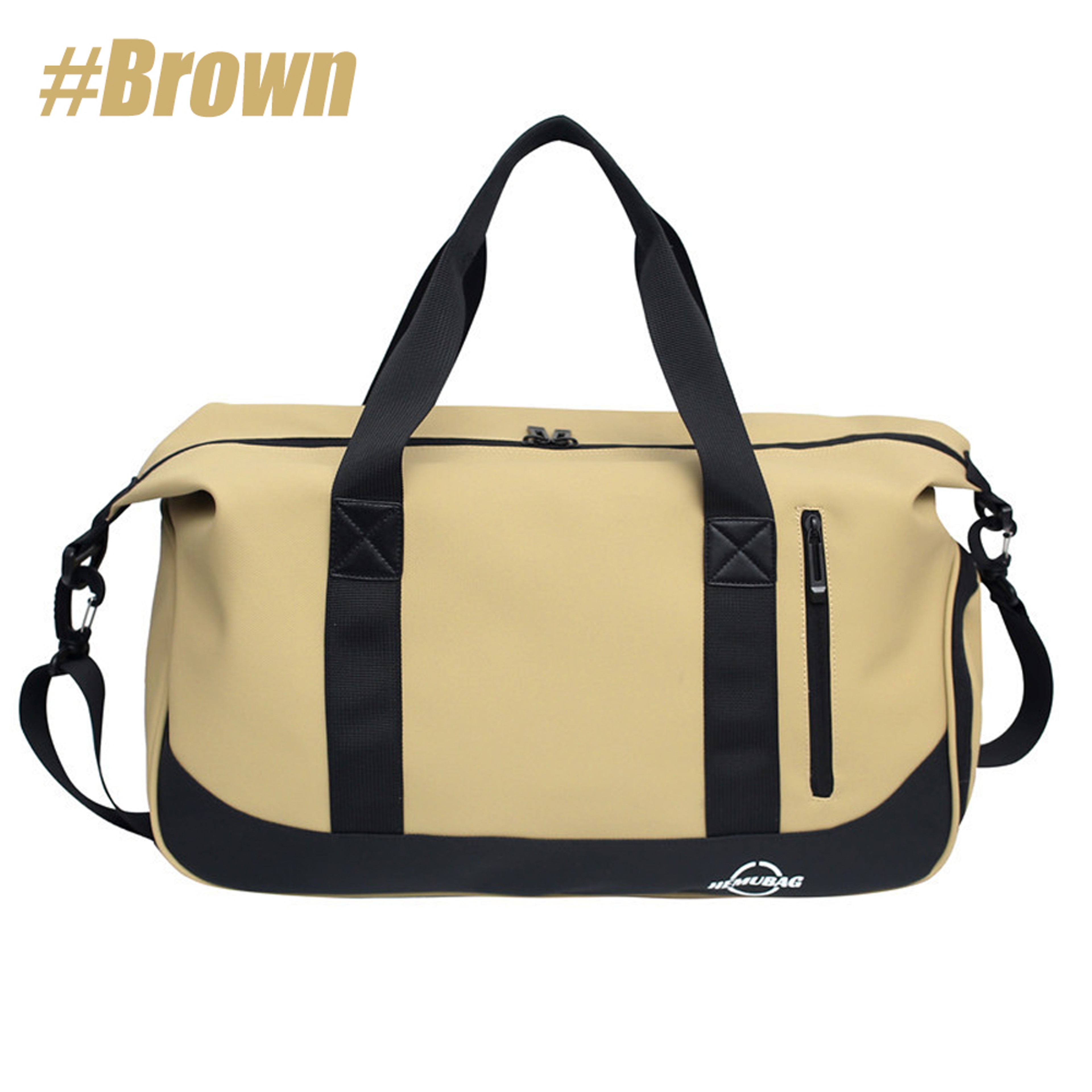 Lightweight Waterproof Gym Duffel Bag With Shoe Compartment  Wet Pocket 3