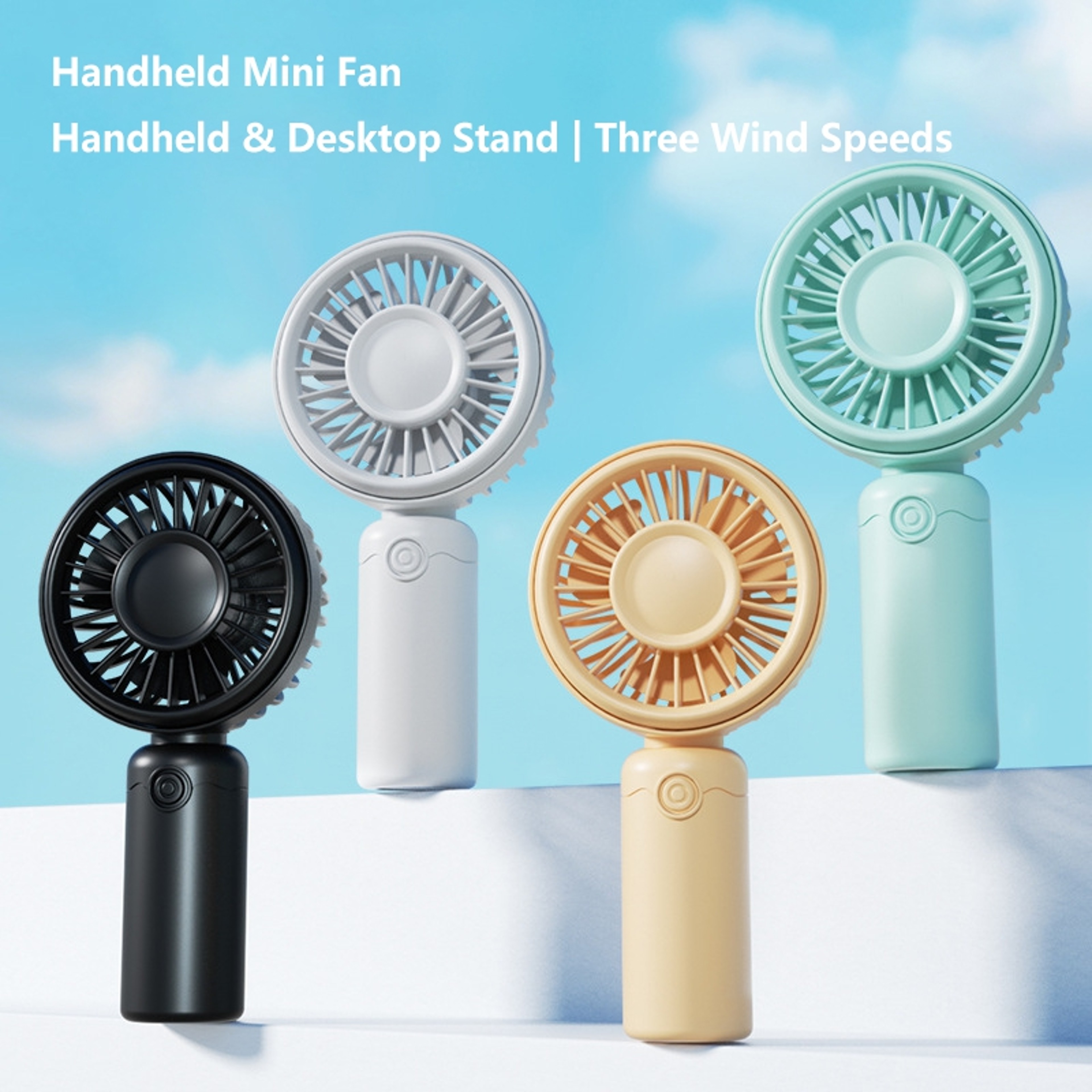 Portable Mini Fan USB Rechargeable Quiet Desk Fan For Travel Office Makeup 8