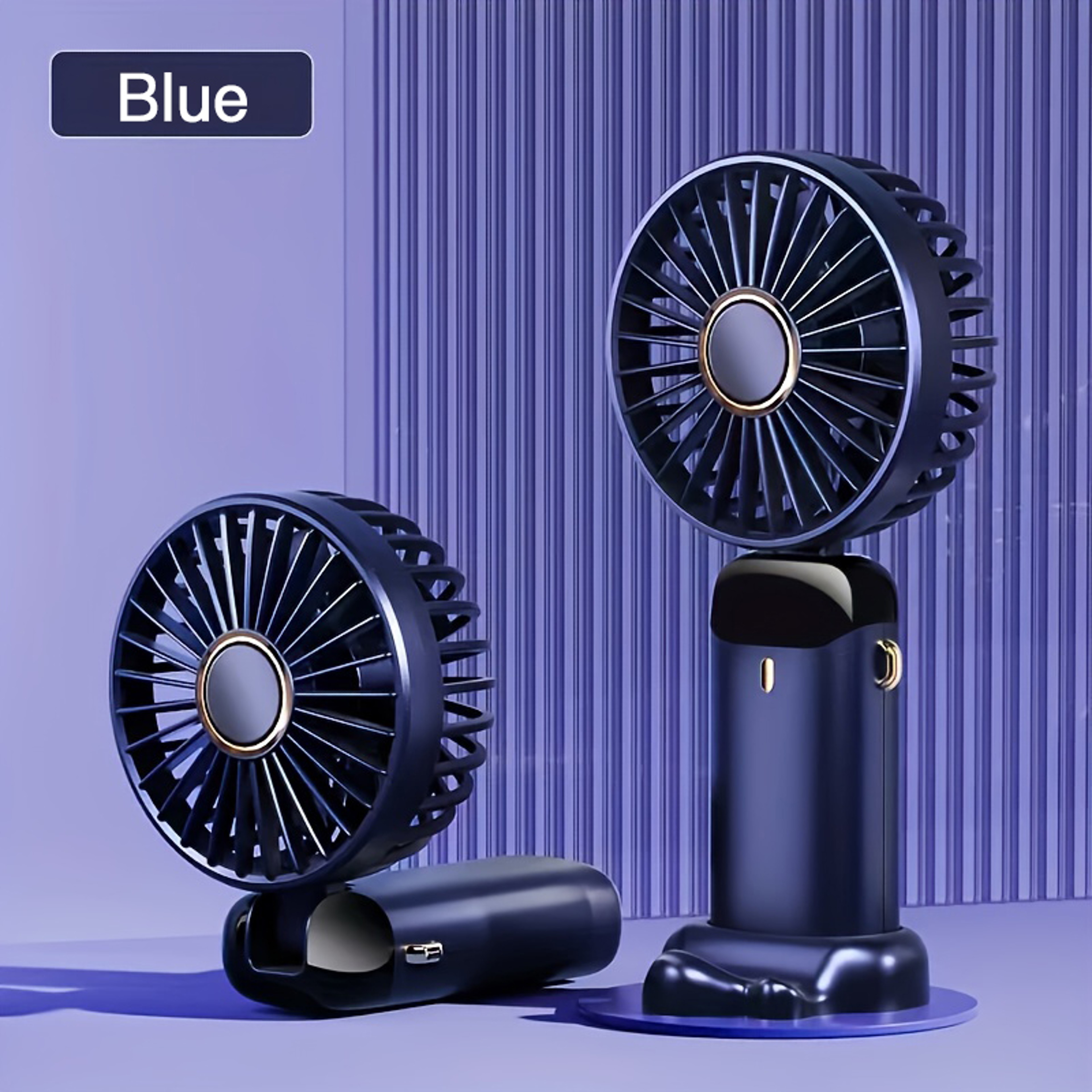 Portable Mini Fan Rechargeable Handheld USB Desk Fan With LED Light Foldable Personal Cooler 1