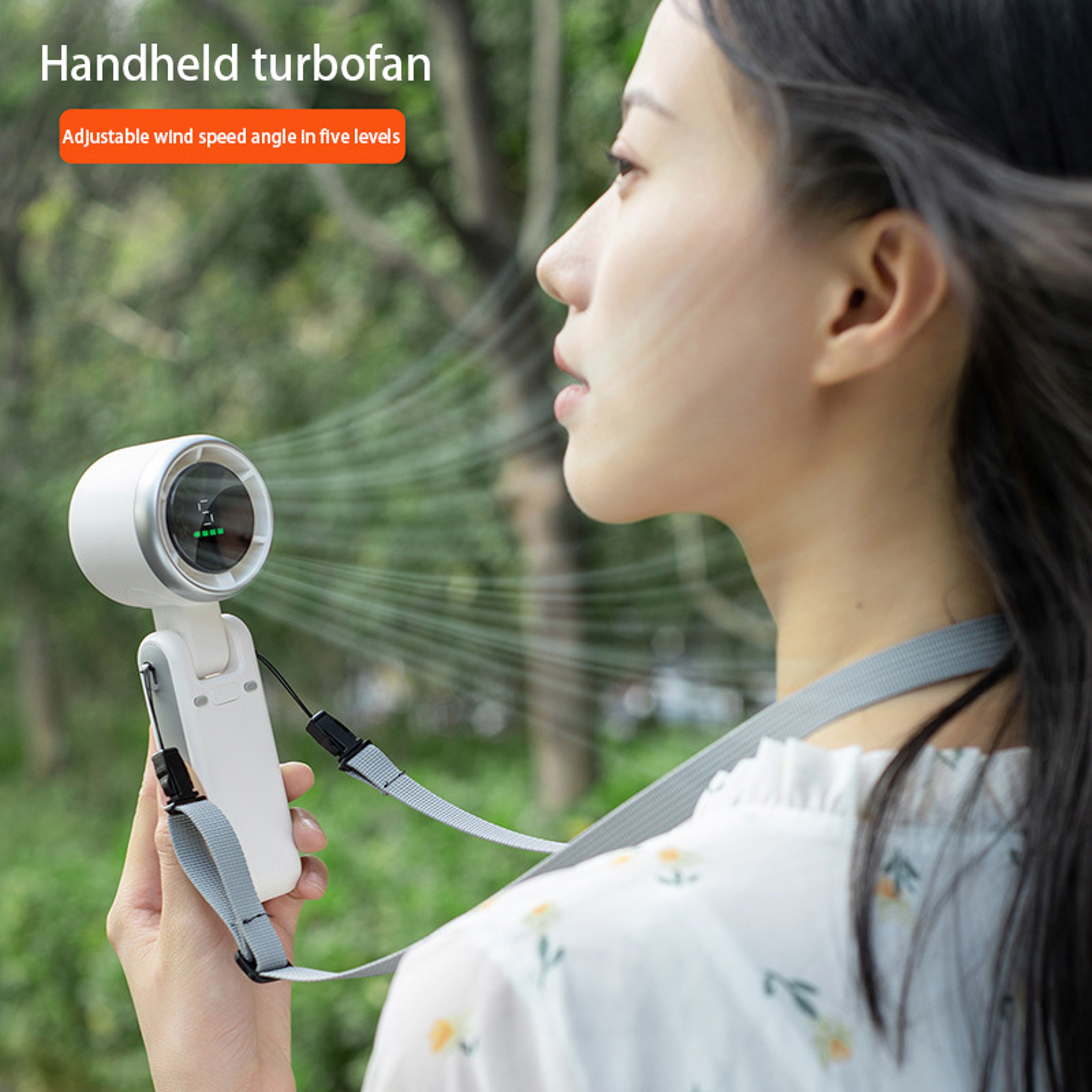 Portable Mini Fan Rechargeable Handheld USB Travel Fan With Speeds 4